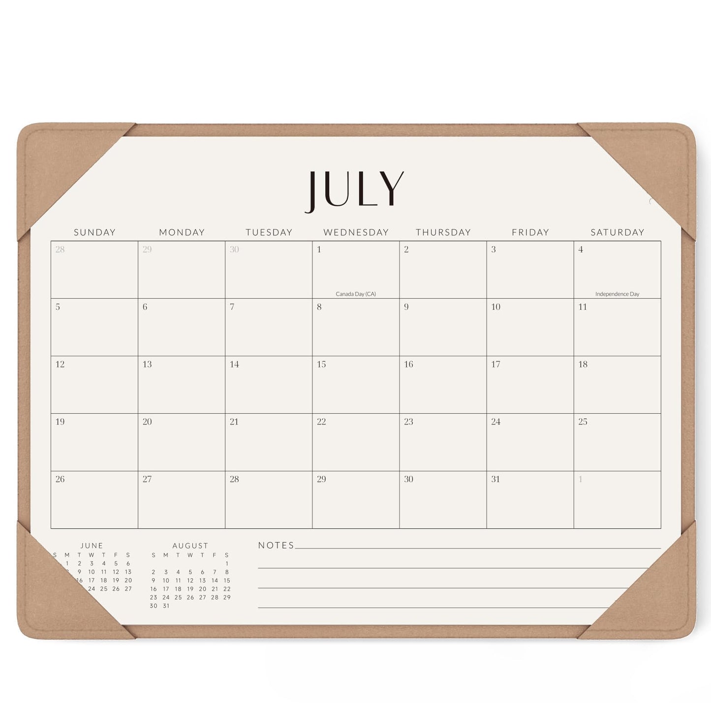 Jotsome Desk Calendar 2026-2027 with Desktop Mat, Desk Pad Calendar From Now to June 2027 14x10.5 inch, Desk Blotter Calendar for Home Office and School, Easy Planning, Gift for the Holidays, Apricot