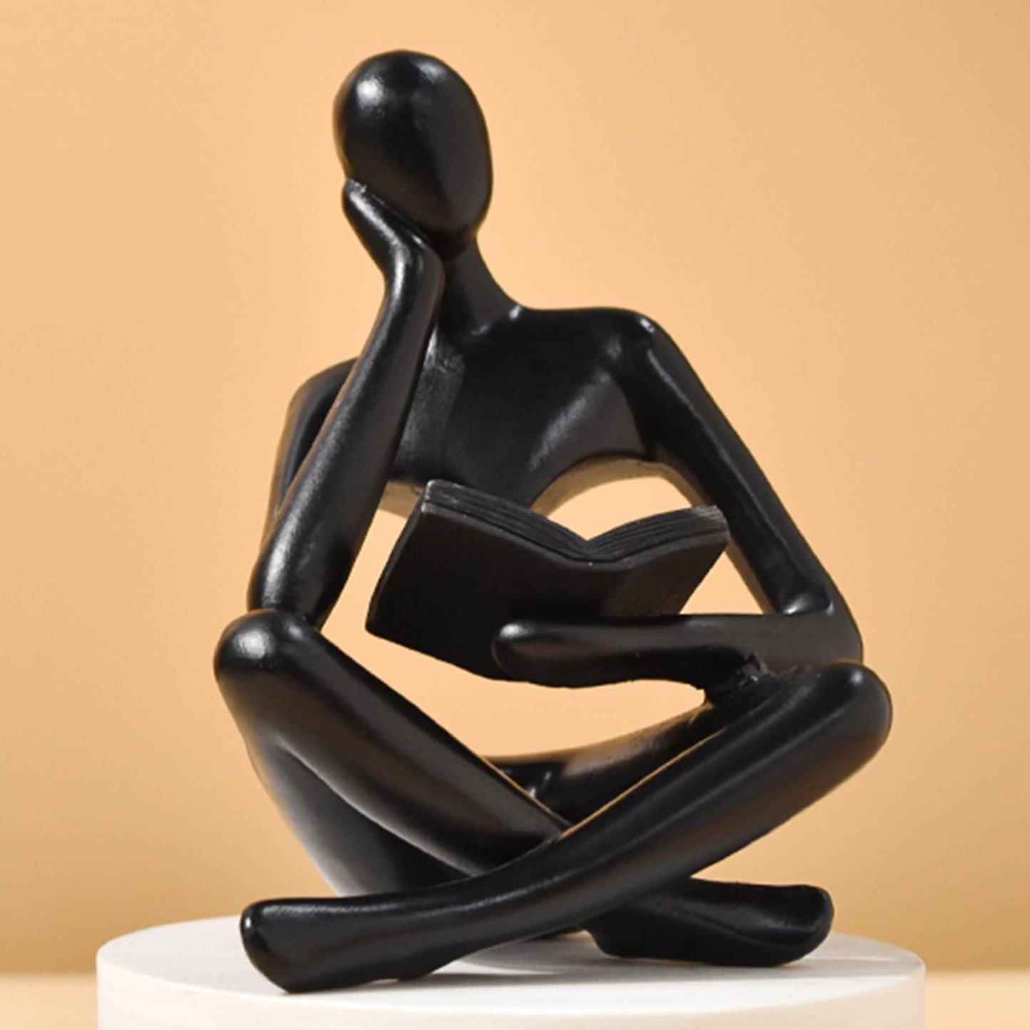 Estatua de pensador para decoración de estantería, arte abstracto, escultura de pensador, estética, decoración moderna del hogar para sala de estar, oficina, estantes, mesa auxiliar, decoración