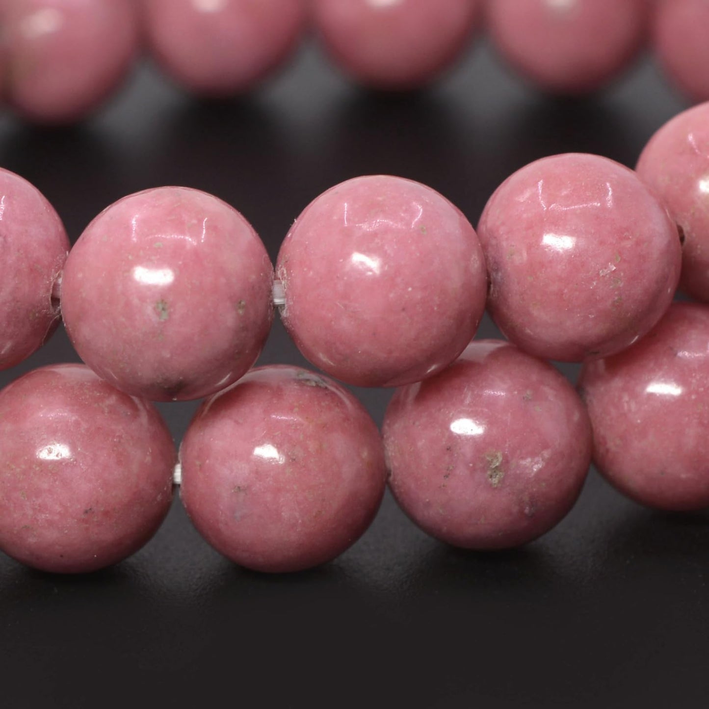 Justinstones AA Thulite Natural Gemstone Crystals Chakra Beads Bracelet Crystal Healing 10mm Round Stretchable Bracelet for Her Gift
