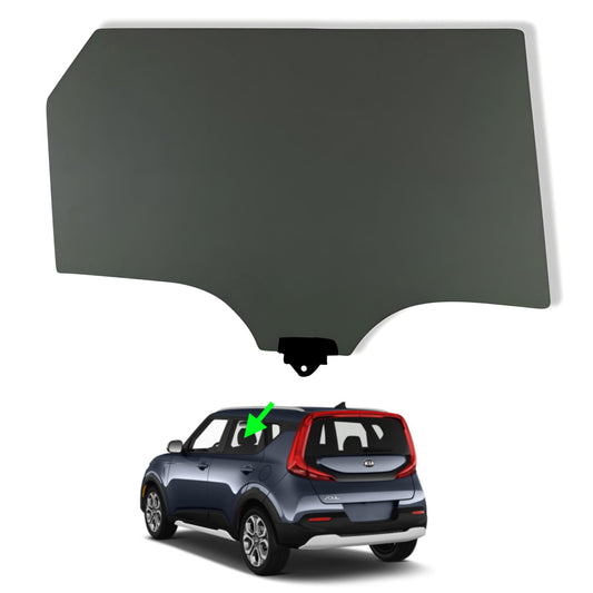Fits 2020-2025 Kia Soul Driver Left Side Rear Door Window Glass Factory Tinted, DOT approved, Tempered, FD28179YPY