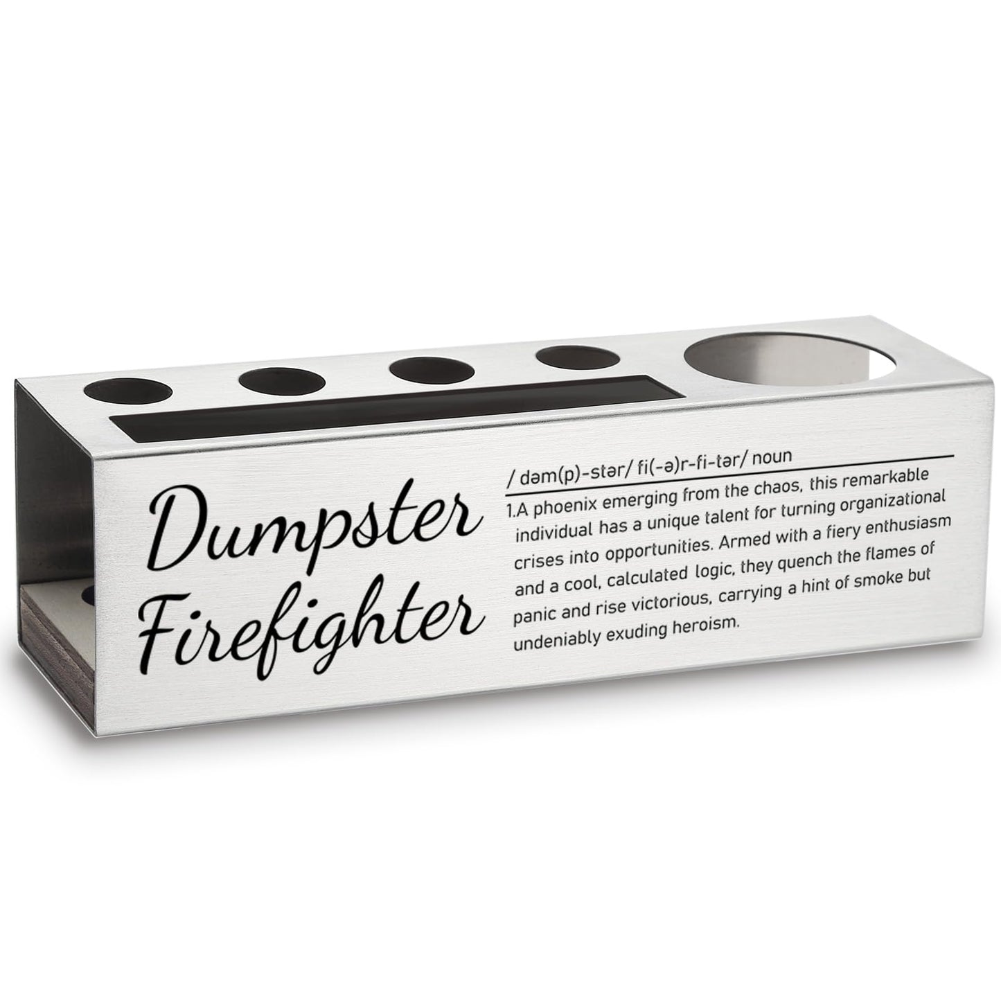 akeke Funny Dumpster Firefighter Pen Holder, Funny Coworker Gifts for Co-worker, Boss, Office Manager, Leader, Boss Lady Appreciation Thank You Gifts Office Decor Pencil Holders & Pen Holders ASB35