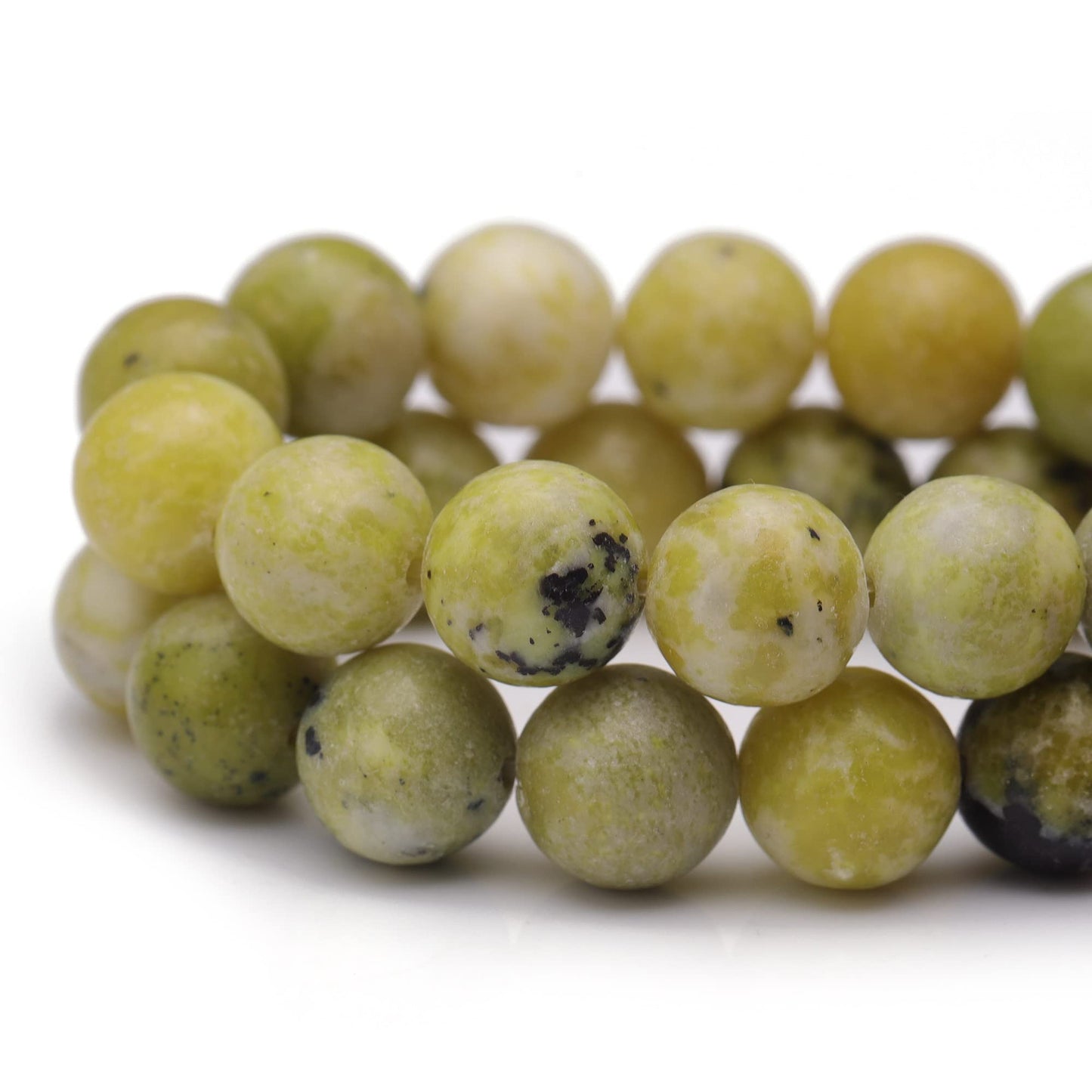 Youngbling Natural Gemstone Beads for Jewelry Making,8mm Chinese Jade Polished Round Smooth Stone Beads for Bracelet Necklace 15 Inch(Chinese Jade,8mm)