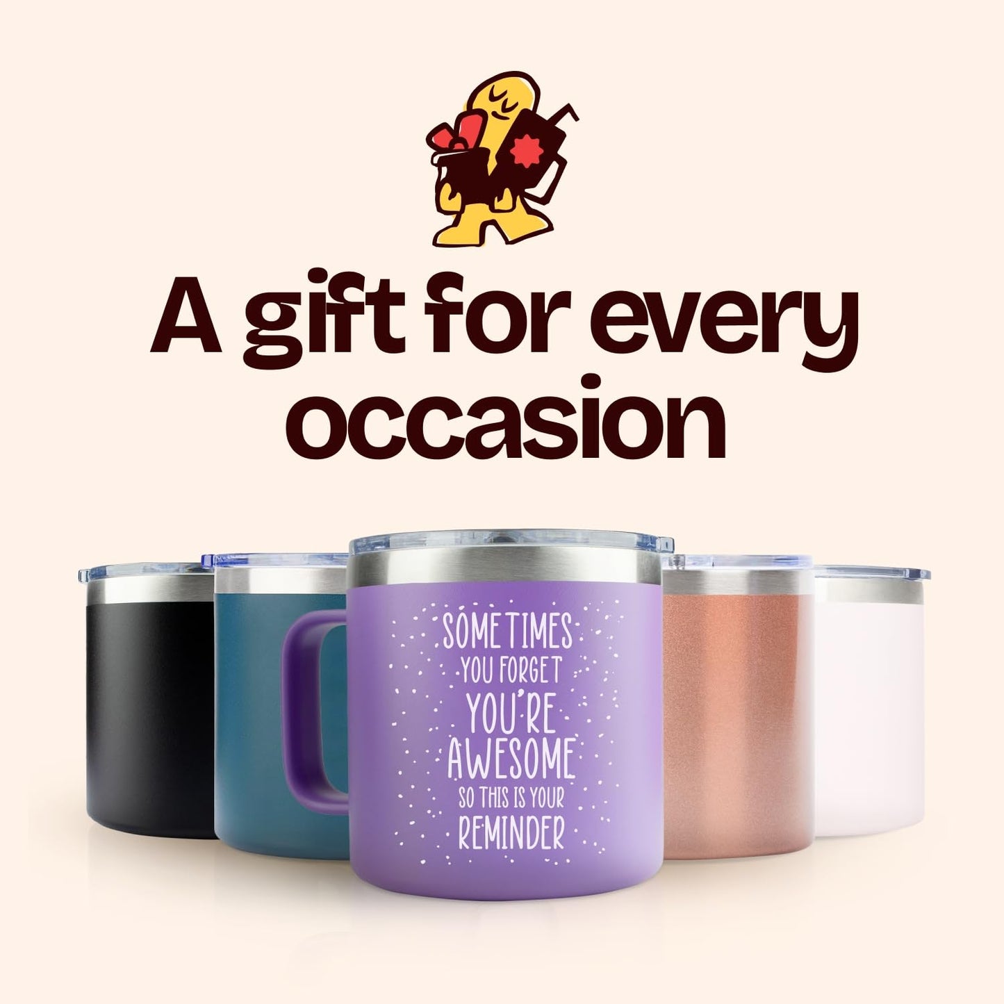 Birthday Gifts for Women - Birthday Friendship - Sometimes You Forget Your Awesome Gifts Purple Coffee Mug 14oz Admin Professionals Day Gift for Women, Adults Teacher, Inspirational Unique, Woman Over