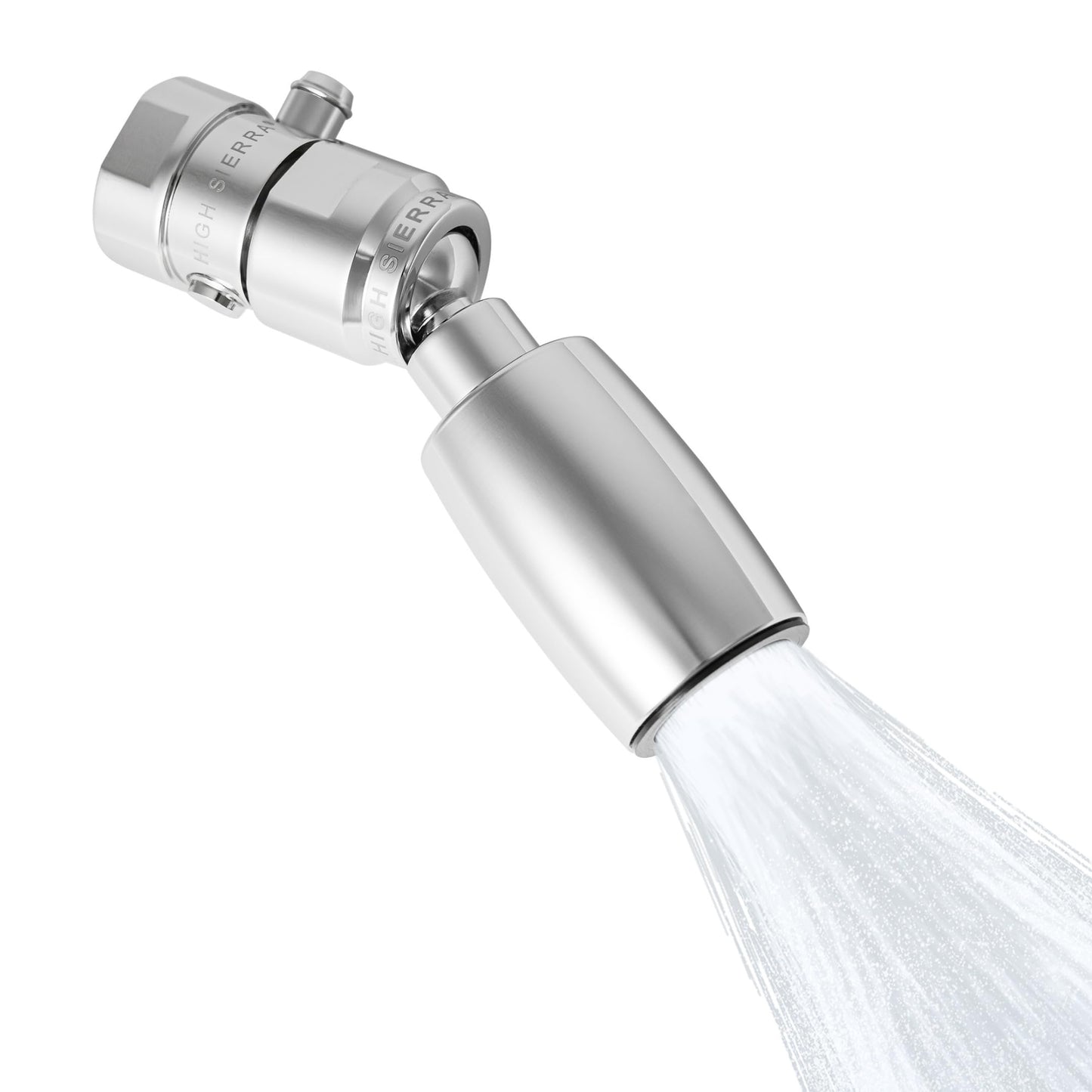 High Sierra® - All Lead-Free Brass Trickle Valve For Shower Heads. For Pause & Pressure Control. Easy To Push Button Reduces The Flow of Water or Shuts It Off to Just a Trickle - Chrome