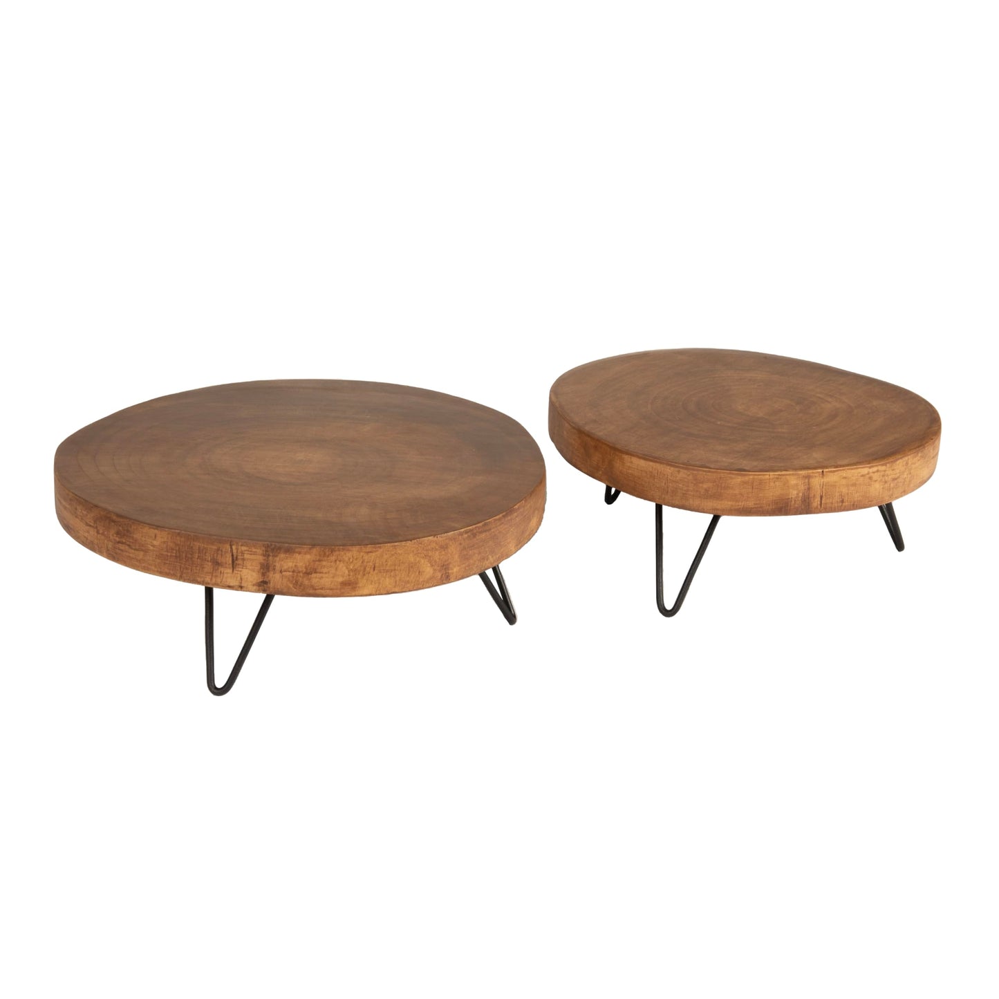Creative Co-Op Decorative Paulownia Wood Pedestal, Dark Brown