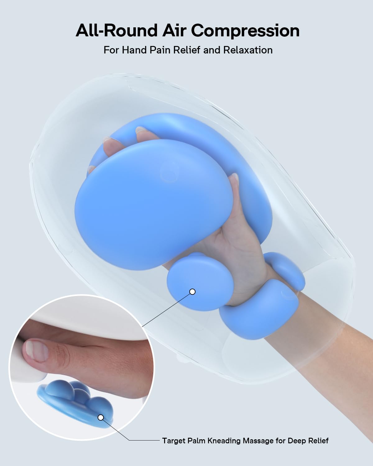 Hand Massager with Heat and Compression, Cordless Hand and Wrist Massager for Arthritis and Carpal Tunnel Relief, Roller Kneading Massage for Palm, Mothers Day Birthday Gifts for Mom Women Men Her