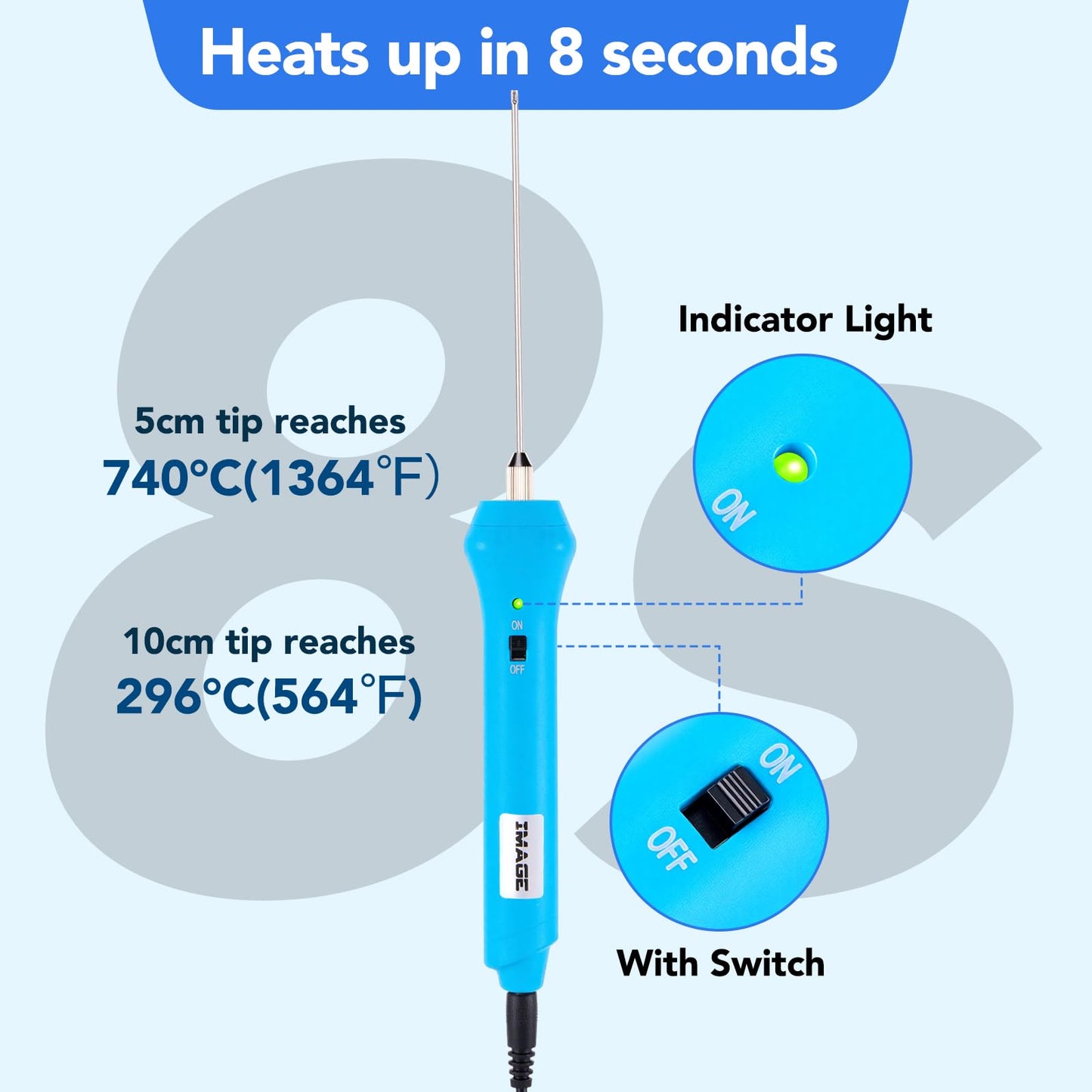 Electric Hot Wire Foam Cutter Tool with Light Indicator, 110-220V 24W, 2 Needles & Heat-Insulated Handle for Styrofoam Cutting, Arts and Crafting, Max Temp 740°C/1364°F