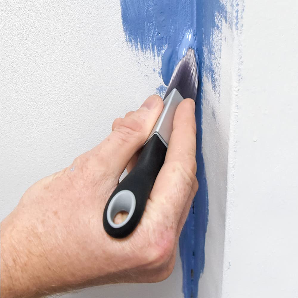 ROLLINGDOG Paint Brush for Trim - Edging Paint Brush 2PC,Triangular Brush and Square Trim Brush,Cut in,Edger,Corner,Sash Painting