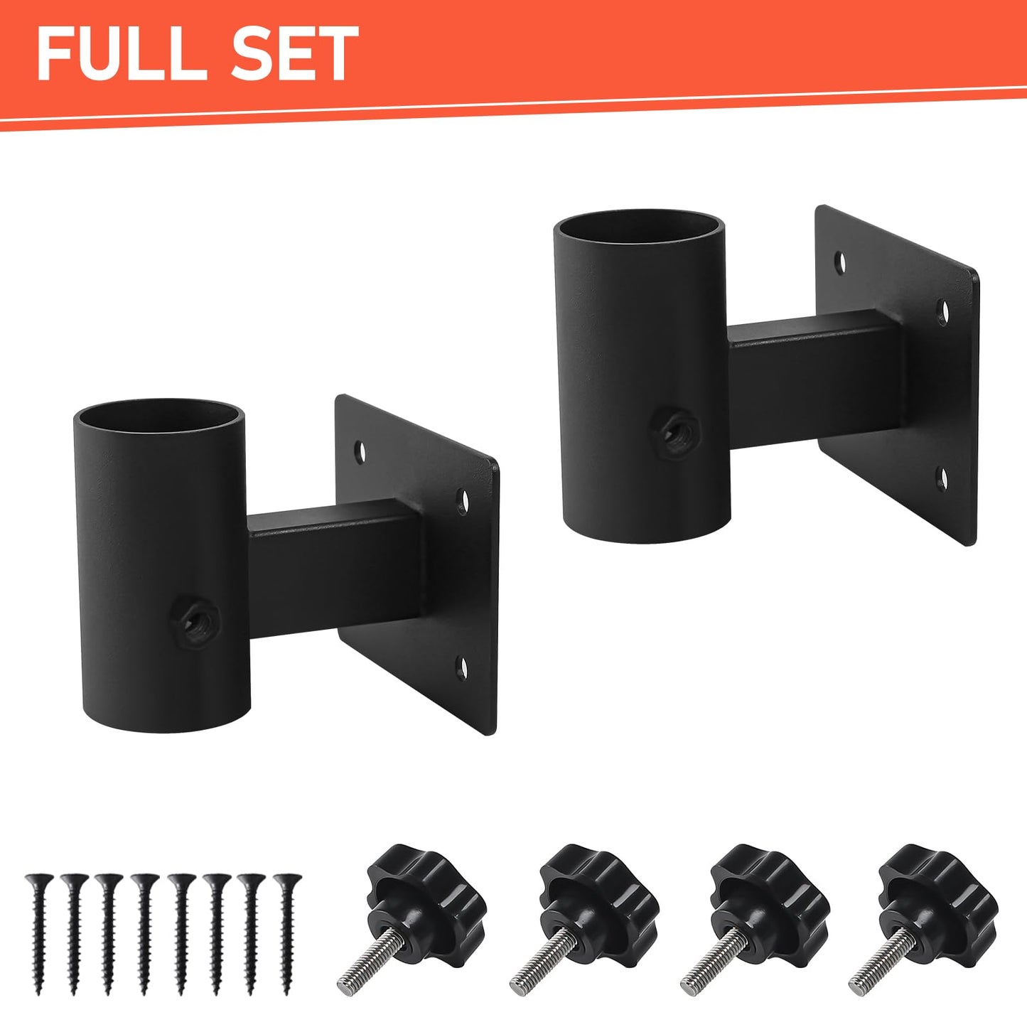 XZWMY Patio Umbrella Holder 2PCS,Heavy Duty Adjustable Metal Umbrella Clamp Mount Bracket,Outdoor Umbrella Base for Deck Railing,Outdoor Courtyard,Balcony,Boats…