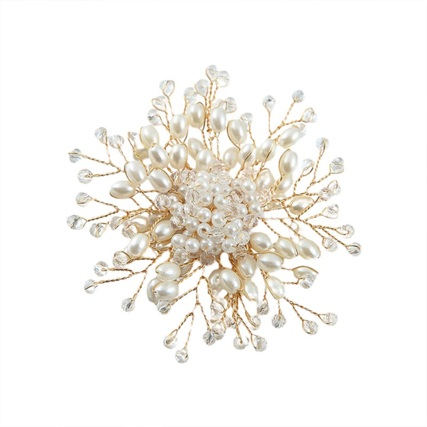 Charm White Pearl Brooch Pins for Women,Striking Large Pearl Flower Statement Costume Pin Graceful Wedding Anniversary Prom Jewelry Gifts (Pearl1)