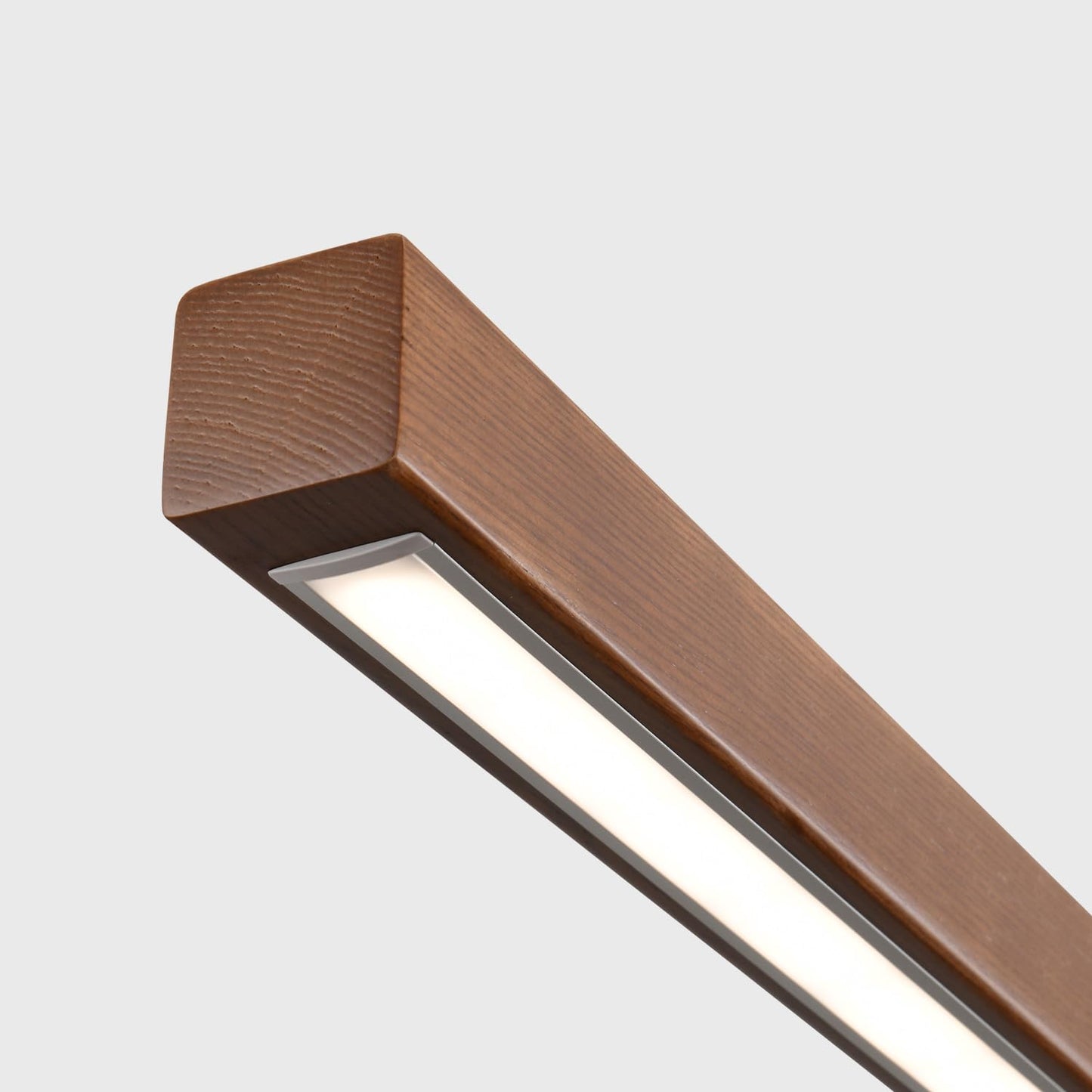 QJCMUUYI 47 Inch Wood Linear Pendant Light Dimmable LED Kitchen Island Lighting with Remote Adjustable Hanging Chandelier for Dining Room Bar Pool Table 30W Modern Farmhouse Fixture Walnut Color