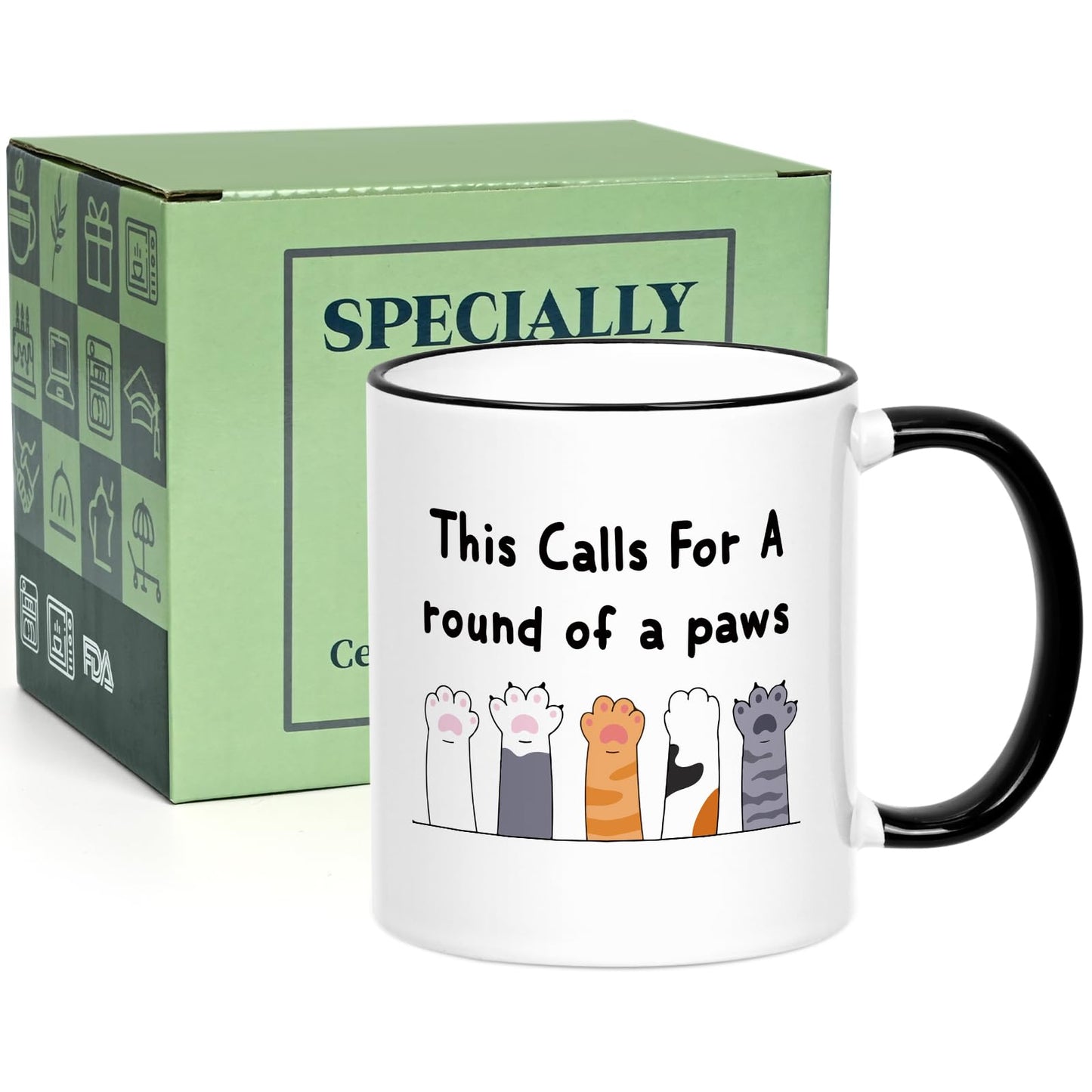 YHRJWN Graduation Gift for Women Men, Cute Paws Congratulations Gifts for Him Her, Proud Of You Coffee Mug, Graduation Mugs for Friends Family Animal Lover, New Job Mug 11Oz