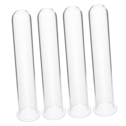 Wakauto 4pcs Glass Hydroponic Test Tube Vases for Plants Small Propagation Tubes Terrarium Flower Holders Desktop Decorative Plant Vials for Indoor Gardening and Home Decor
