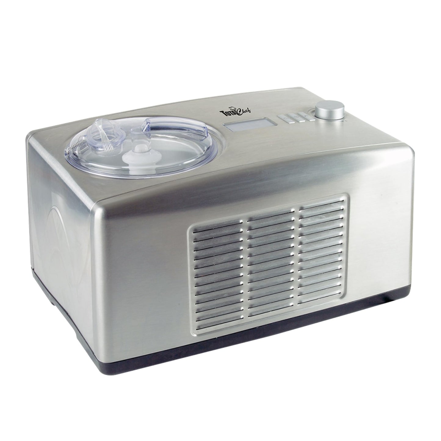 Total Chef Automatic Ice Cream Maker - Built-In Compressor 2 in 1 Frozen Yogurt, Gelato & Sorbet Maker, Nieve Treats, No Salt or Prefreezing, 1.6 Qt Stainless Steel, Helado de crema