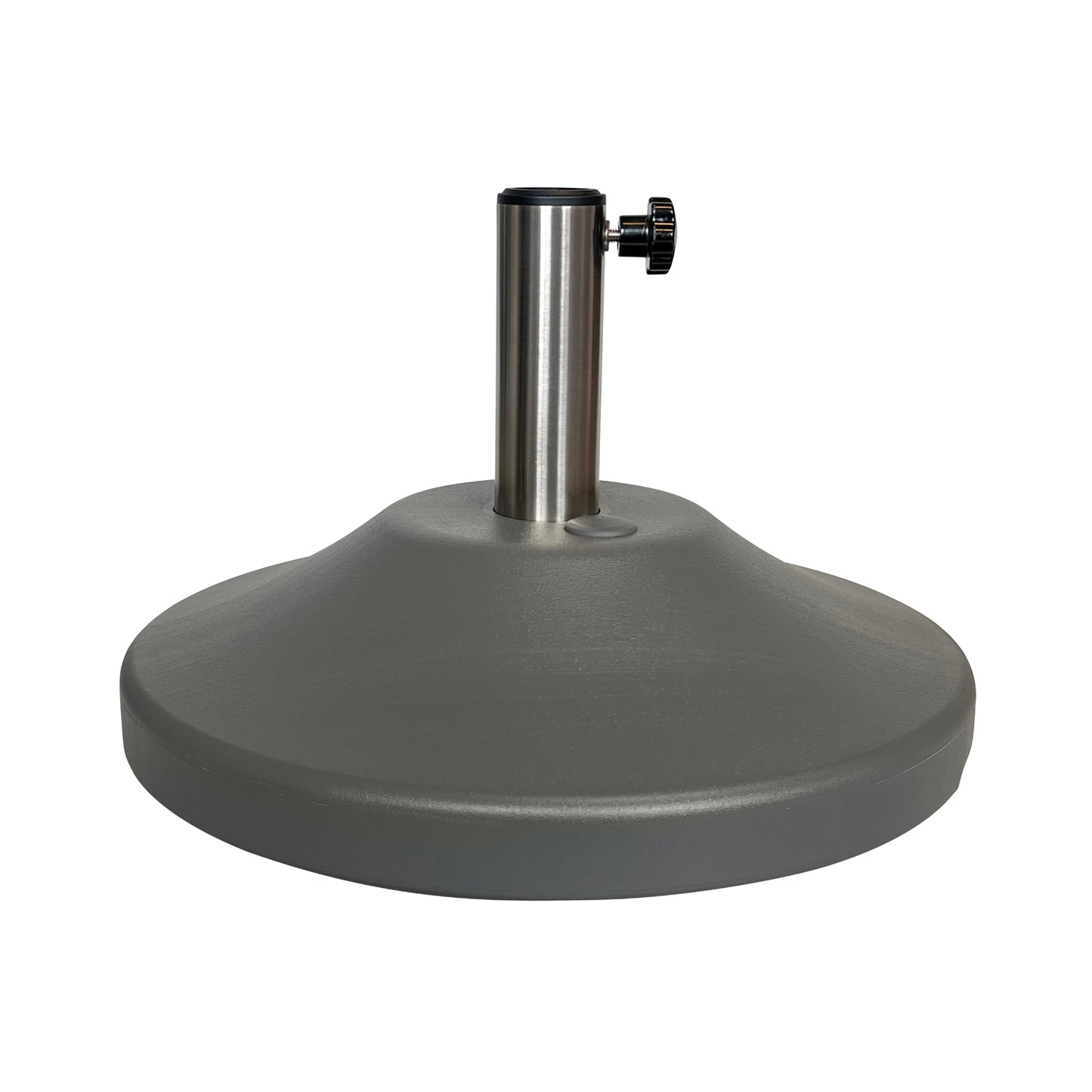 US Weight Premium Fillable Umbrella Base for Patio Table - Adjustable Umbrella Stand with Stainless Steel Stem - Made in The USA - Grey
