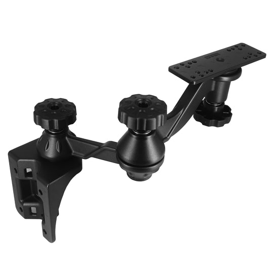 WINDFRD Aluminum Fish Finder Mount, Marine Electronics Mount with Reinforced 360° Swivel Adjustable Arm for 7"-16" Large Depth Finder Screen, Compatible with Garmin, Lowrance, Humminbird and More