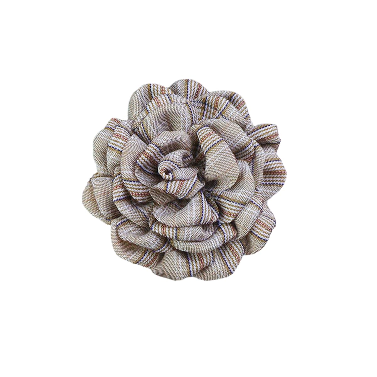 Elegant Large Cloth Flower Brooches Big Camellia Flower Pin for Women Dainty Cloth Fabric Rose Brooches Dress Skirt Scarf Hat Pins Clothing Decoration Accessories (Khaki B)