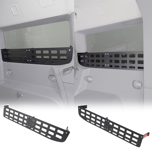 Trunk side window storage enclosure Compatible with Ineos Grenadier 2020-2025 Rear Window Storage Rack Bracket on The Side of The Trunk，Molle Panel Side Fence Storage Tray Accessories (Left+Right)