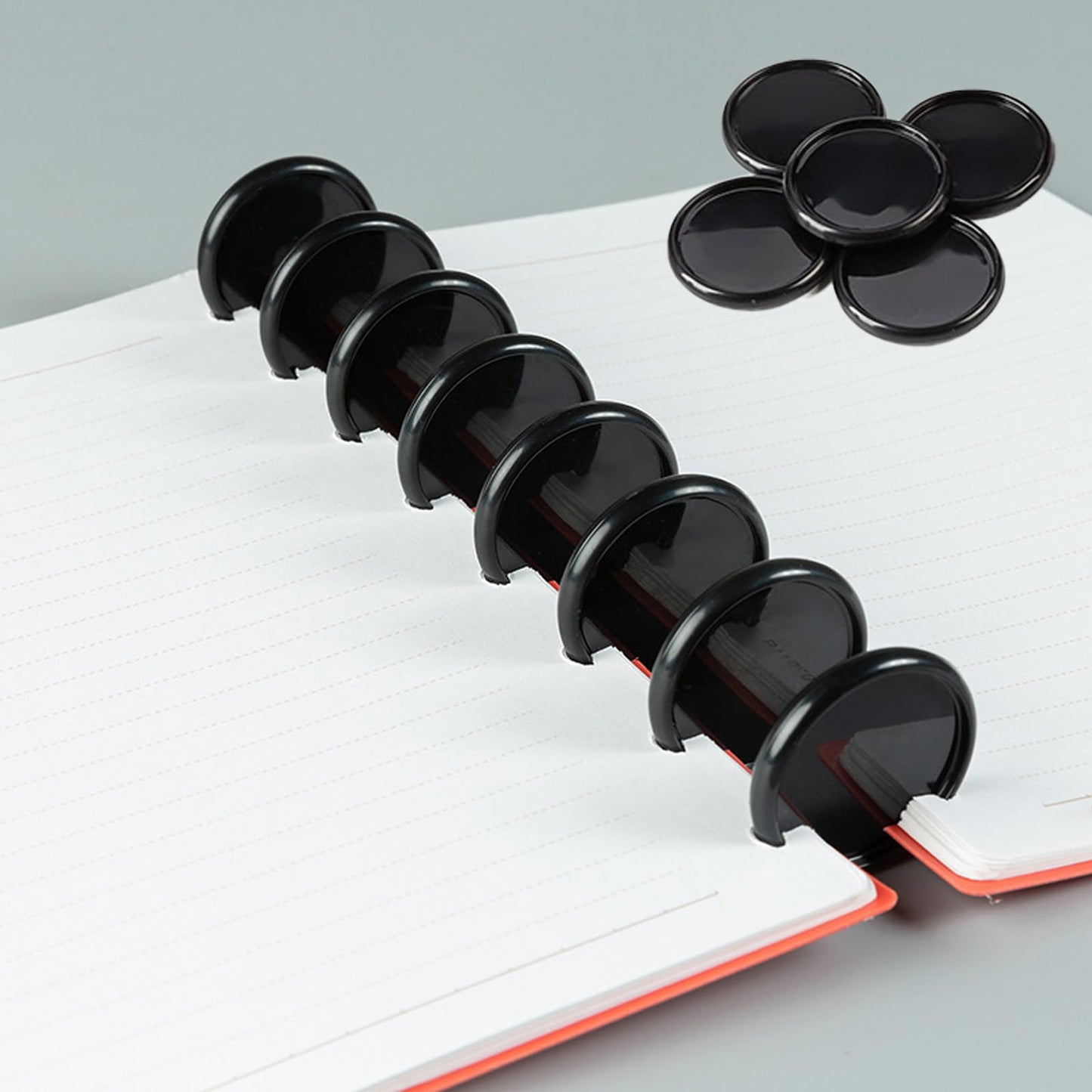 40 Pcs Discbound Disc 2 Inch Book Binding Discs, Black Expansion Discs Notebooks Planner Discs for DIY Notebooks and Planner Scrapbooking Supplies