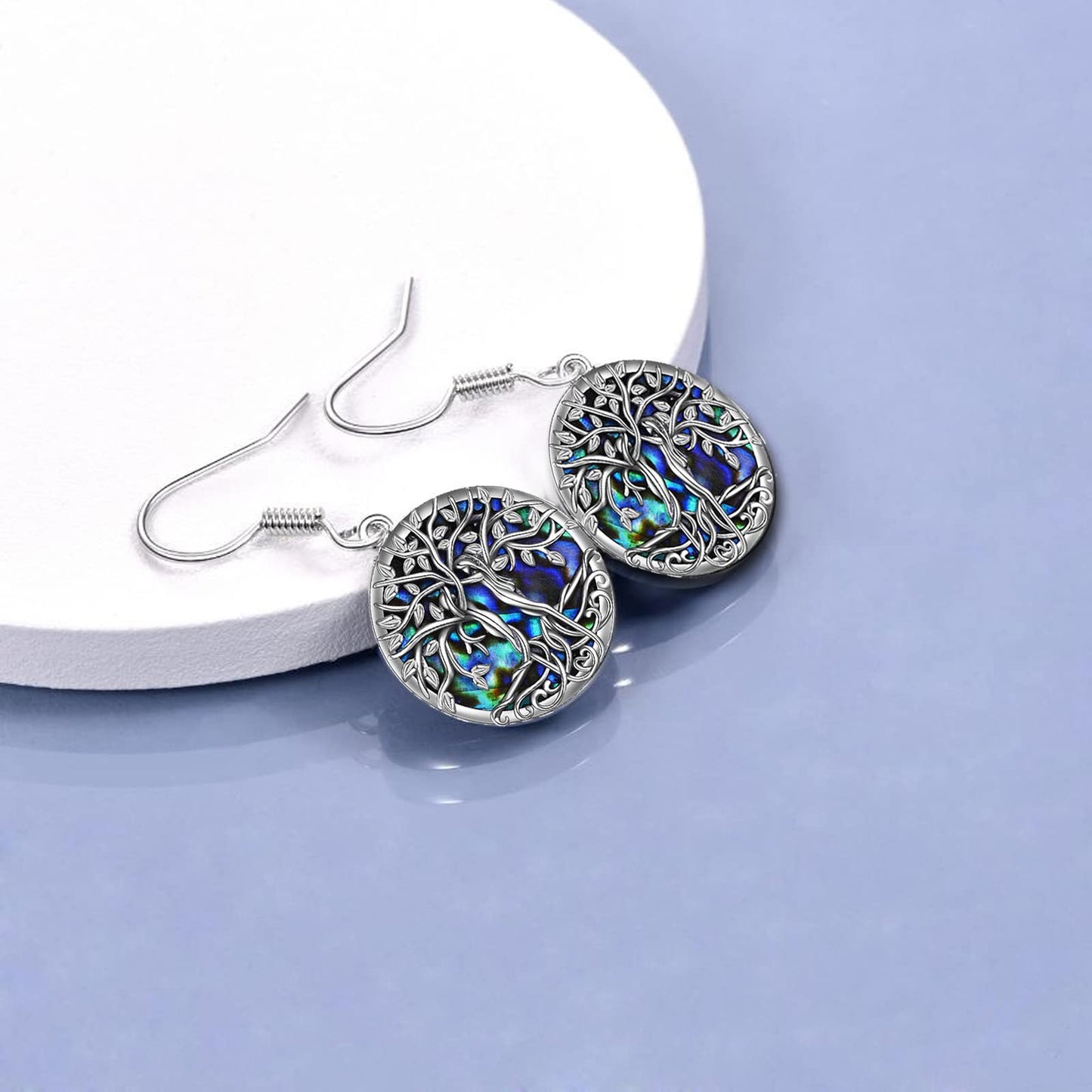 ONEFINITY Sister Earrings Gifts 925 Sterling Silver Tree of Life Dangle Drop Earrings Sister Birthday Jewelry Friendship Gifts