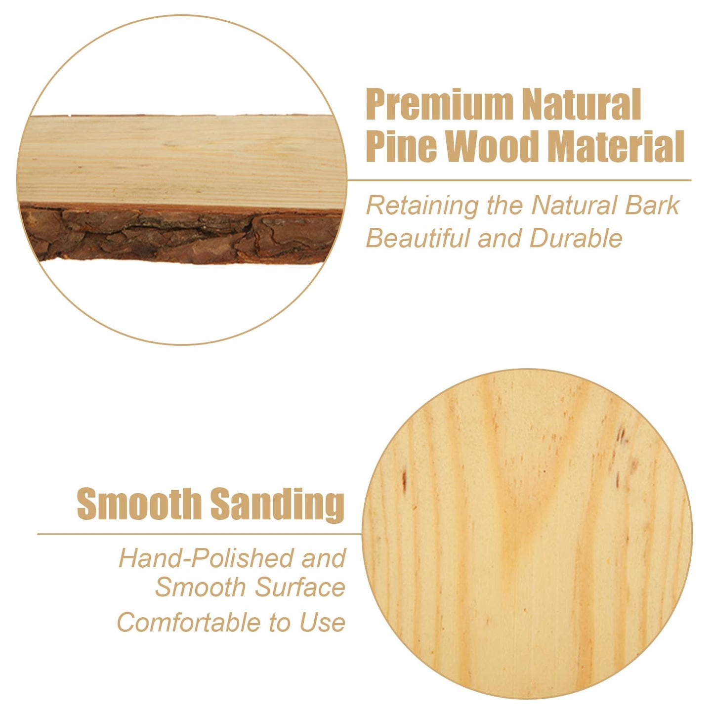 LDHHYH 6 Pack 7 x 11 Inch Live Edge Wood Slab for Crafts, Natural Wood Planks for Crafting, Unfinished Rectangle for Crafts Wood Burning Home Décor & Rustic Weddings