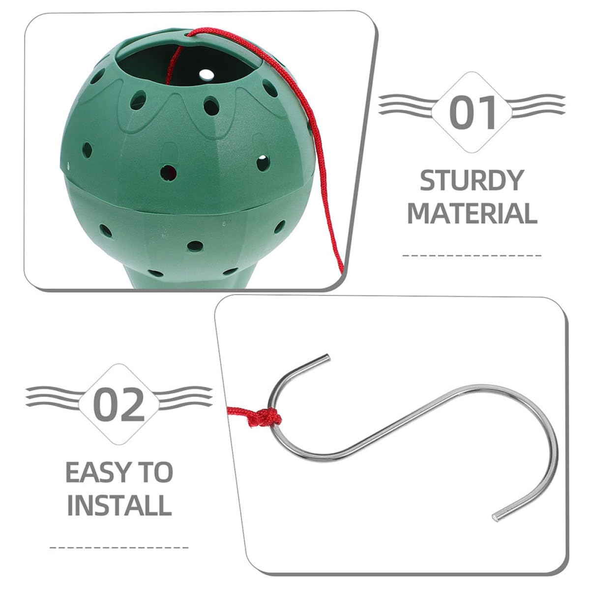 GLEAVI 5pcs Multi-Opening Plastic Hanging Strawberry Planter Pots for Seed Starting and Succulent Growing, Indoor Outdoor Nursery Flower Containers with Drainage for Garden and Patio