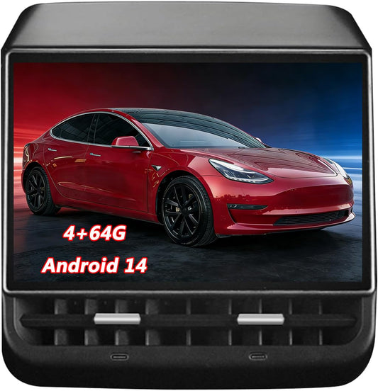 8.66 Rear Entertainment Display Compatible with Tesla Model 3 2019-2023 &Y 2019-2024 Rear display Screen CarPlay HD Video Second Row Back Seat TV monitor Supports AC Control Seat Heating & Adjustment