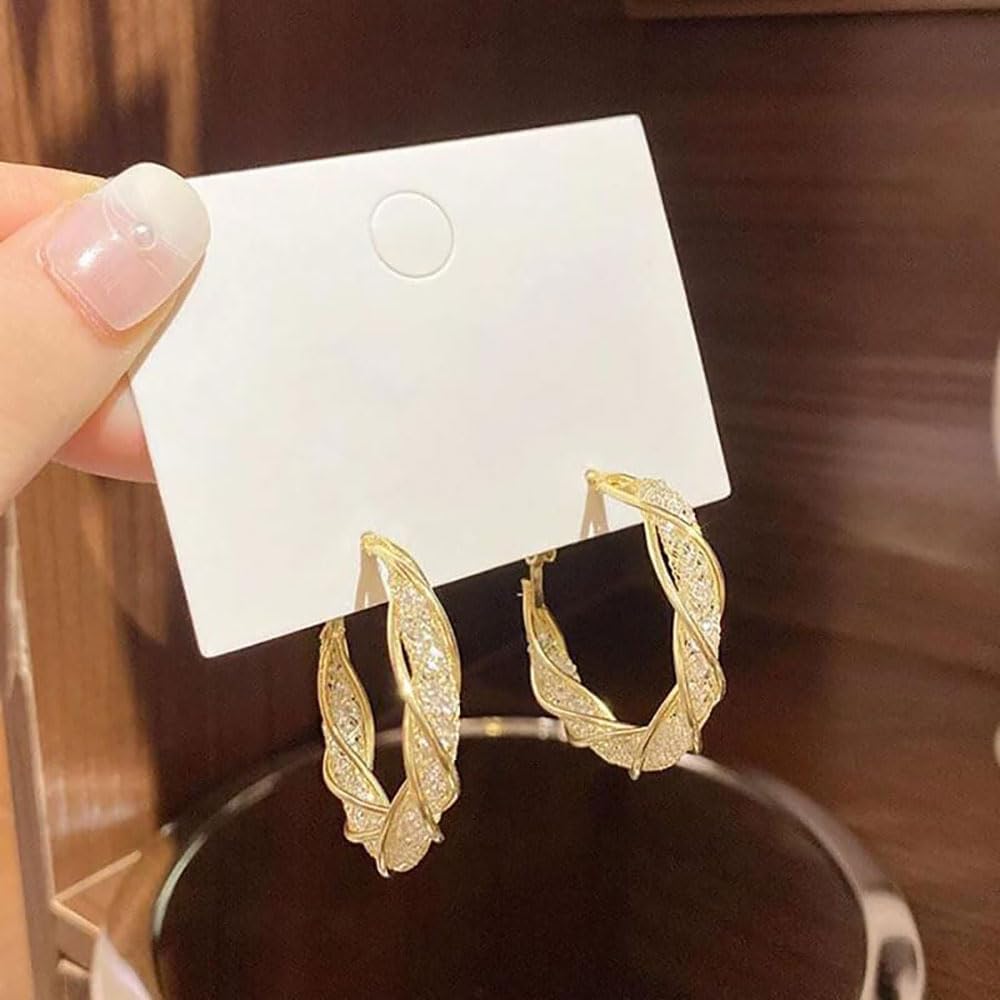 KRRHUEO Lymphatic Activity Hoop Earrings, Lymphvity Germanium Earrings, Acupressure Slimming Earrings, Hoops Earrings, Lymphvity Germanium Earrings Lymphatic Drainage Earrings (Gold 1Pairs)