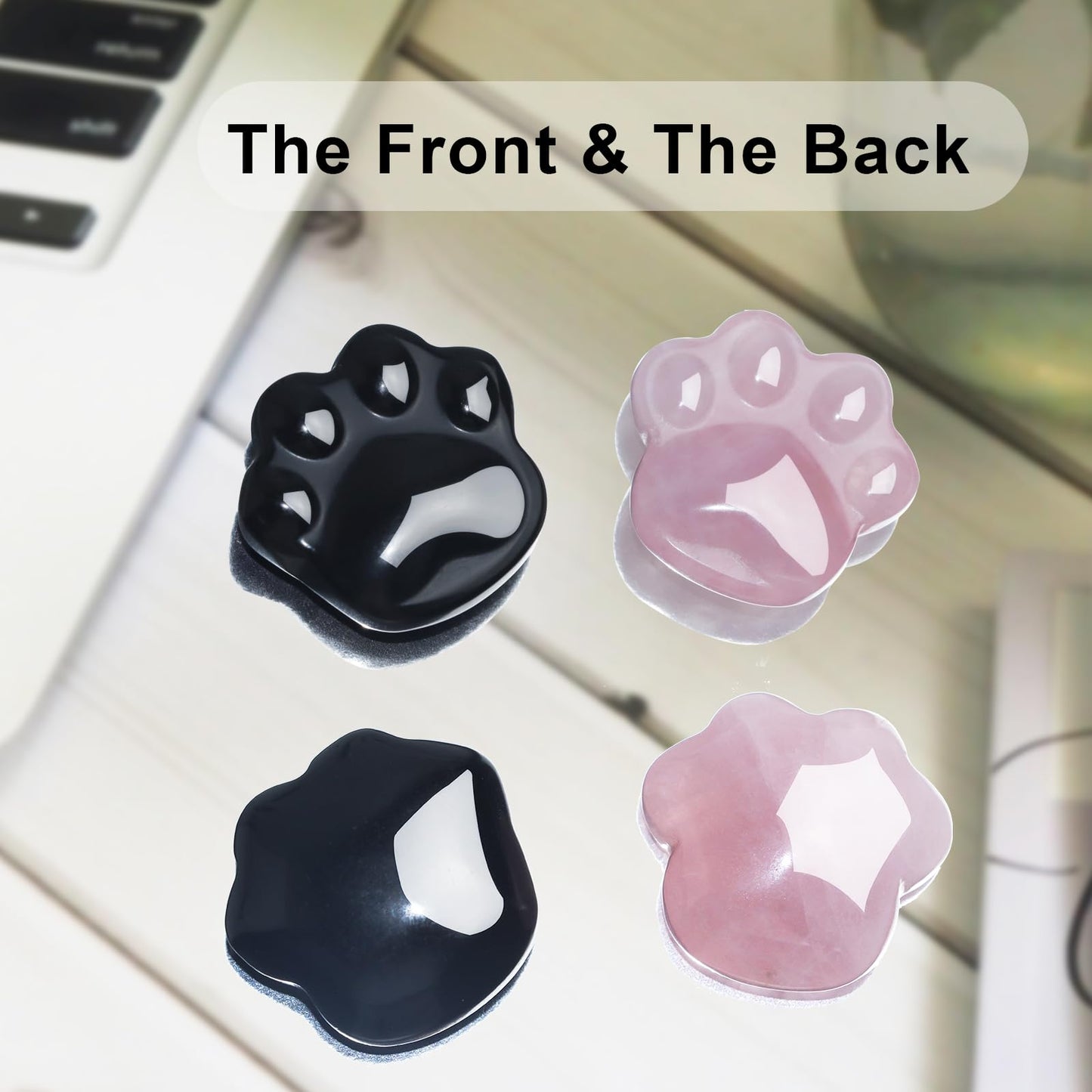 Cat Crystals Healing Stones, Rose Quartz Natural Worry Stone for Anxiety Stress Relief, Crystal Gifts for Cat Lover Women Men, Unique Gift for Meditation Energy Balance Crystal Decor (Rose Quartz)