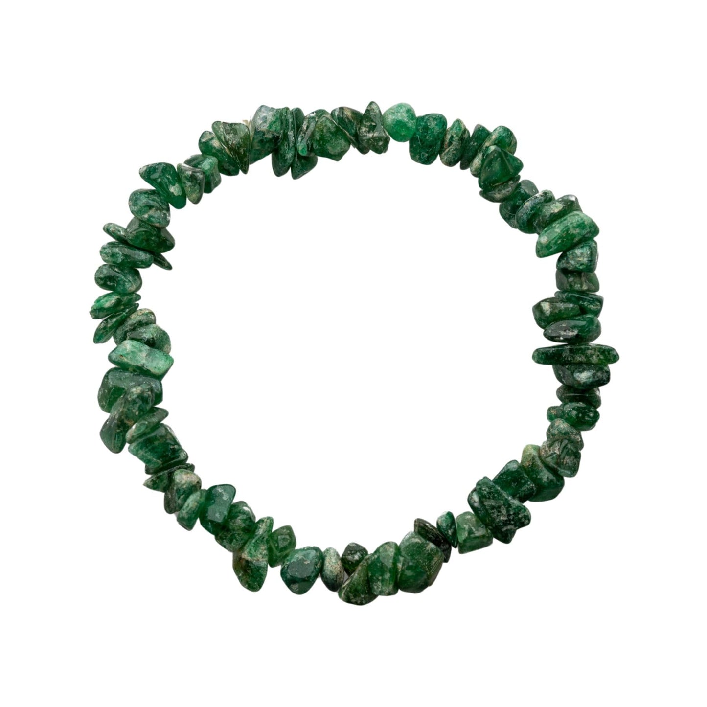 Green Aventurine Natural Gemstone Bracelets, Chakra Crystal Healing Chip Stretch Bracelets, Gemstone Polished Irregular Crystals, Crystal Irregular Chips Beads Stretch Bracelets (Green Aventurine)