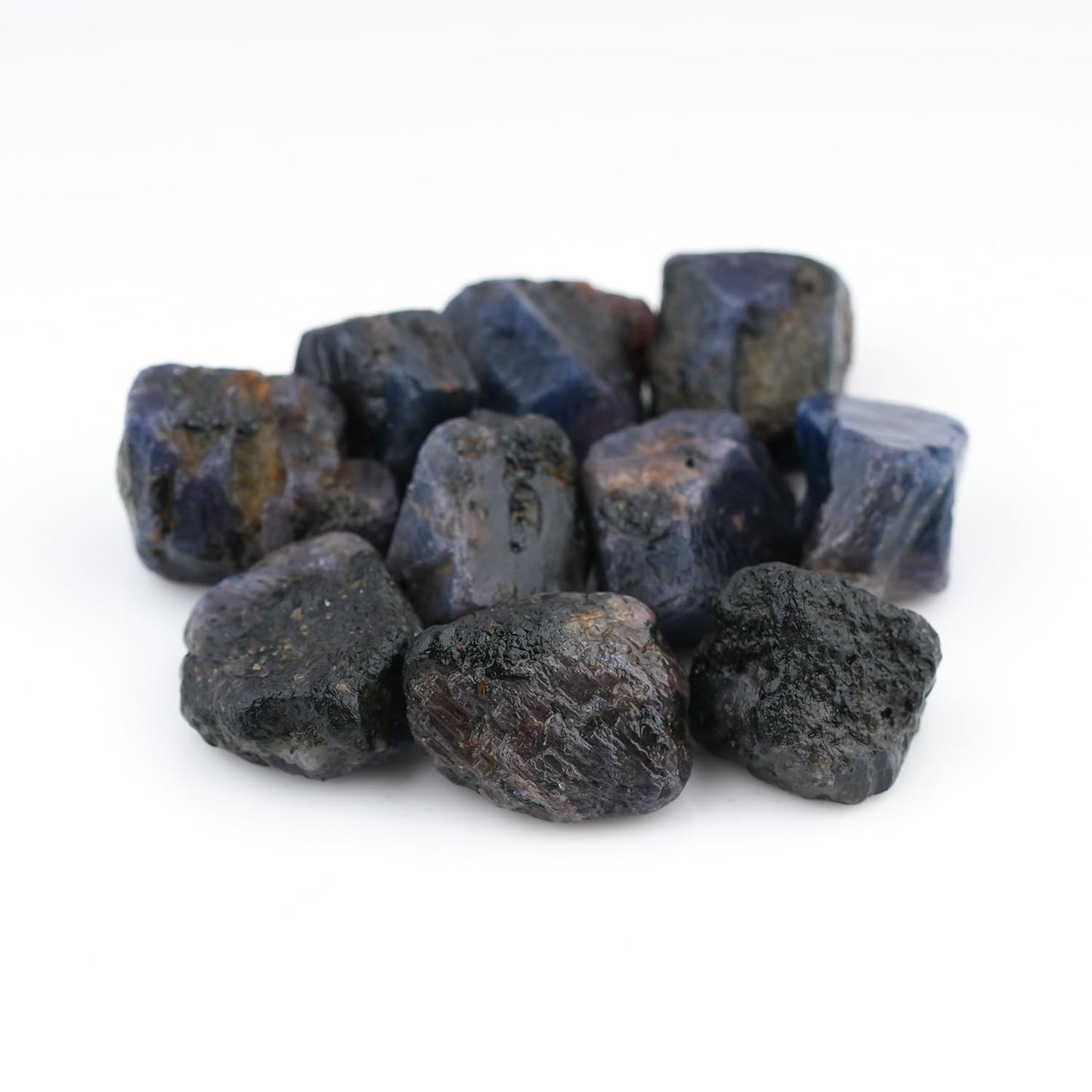 ColouredRocks (150+ carats.) BLUE SAPPHIRE Raw Crystals, Raw Stones, Rough Gemstones, Jewelry Making Supply, Cabbing, Polishing, Cutting, DIY, Crafts (10 pcs.) (12-16 mm size)