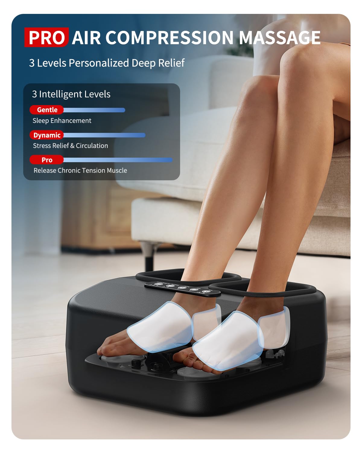 MOUNTRAX Shiatsu Foot Massager with Heat, Deep Kneading Foot Massager for Plantar Fasciitis, Neuropathy, Improve Circulation and Pain Relief – DIY Customizable Design Foot Massage with Drawing Pen