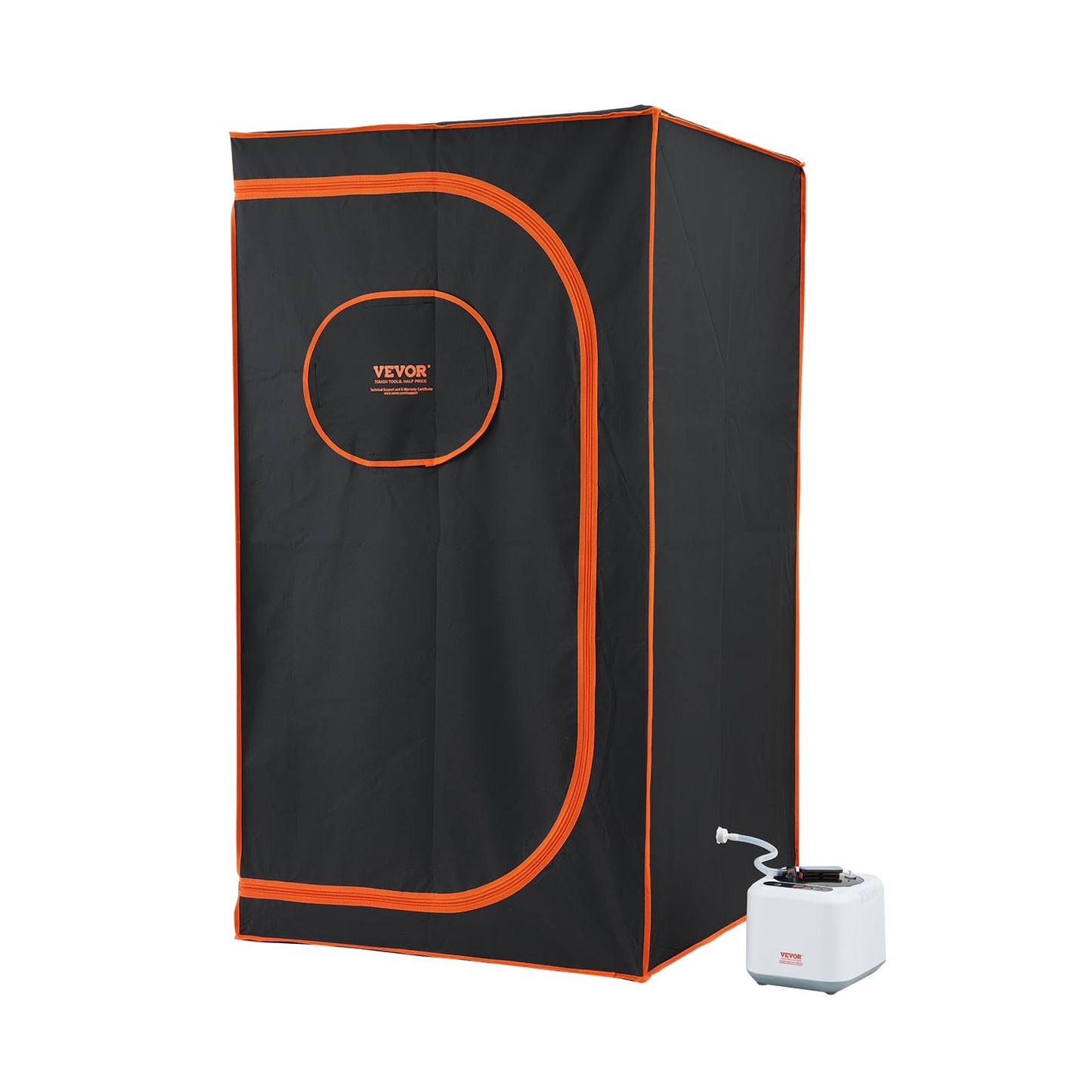 VEVOR Portable Steam Sauna Tent Full Size, 1000W Personal Sauna Kit for Home Spa, Detoxify & Soothing Heated Body Therapy, Time & Temperature Remote Control with Floor Mat