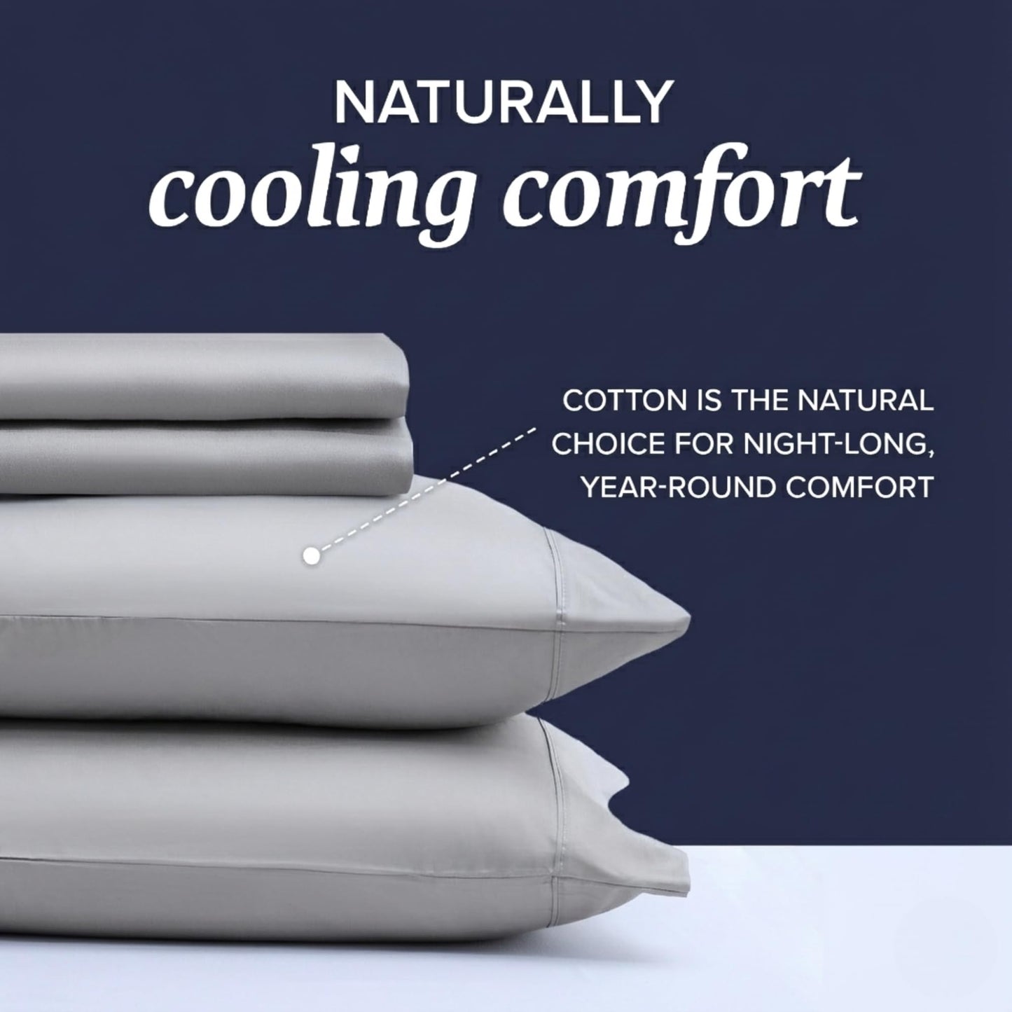 Beckham Hotel Collection Down Alternative Pillows & Cotton Sheets 4 Piece Set, 16" Deep Pocket, 2 Open End Pillowcases, Queen, Gray
