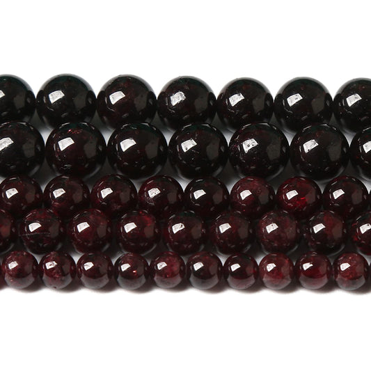 4MM 86PCS Natural Garnet Gemstone Loose Beads for Jewelry Making DIY Bracelet Crystal 1 Strand