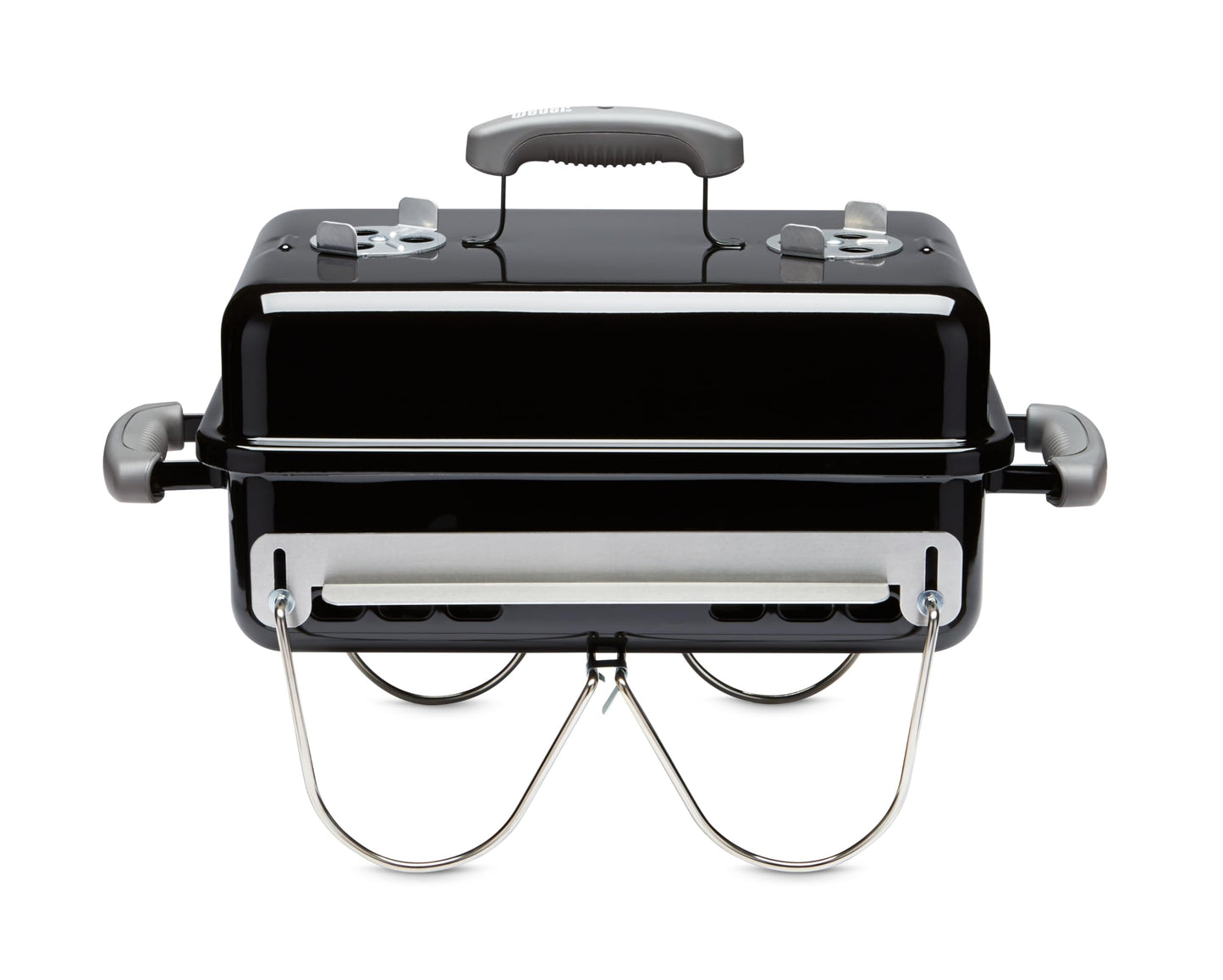 Weber Go‑Anywhere Charcoal Grill – Compact Portable BBQ Grill for Camping, Tailgating & Outdoor Cooking with 2‑Piece Cooking Grate & Precise Airflow Dampers