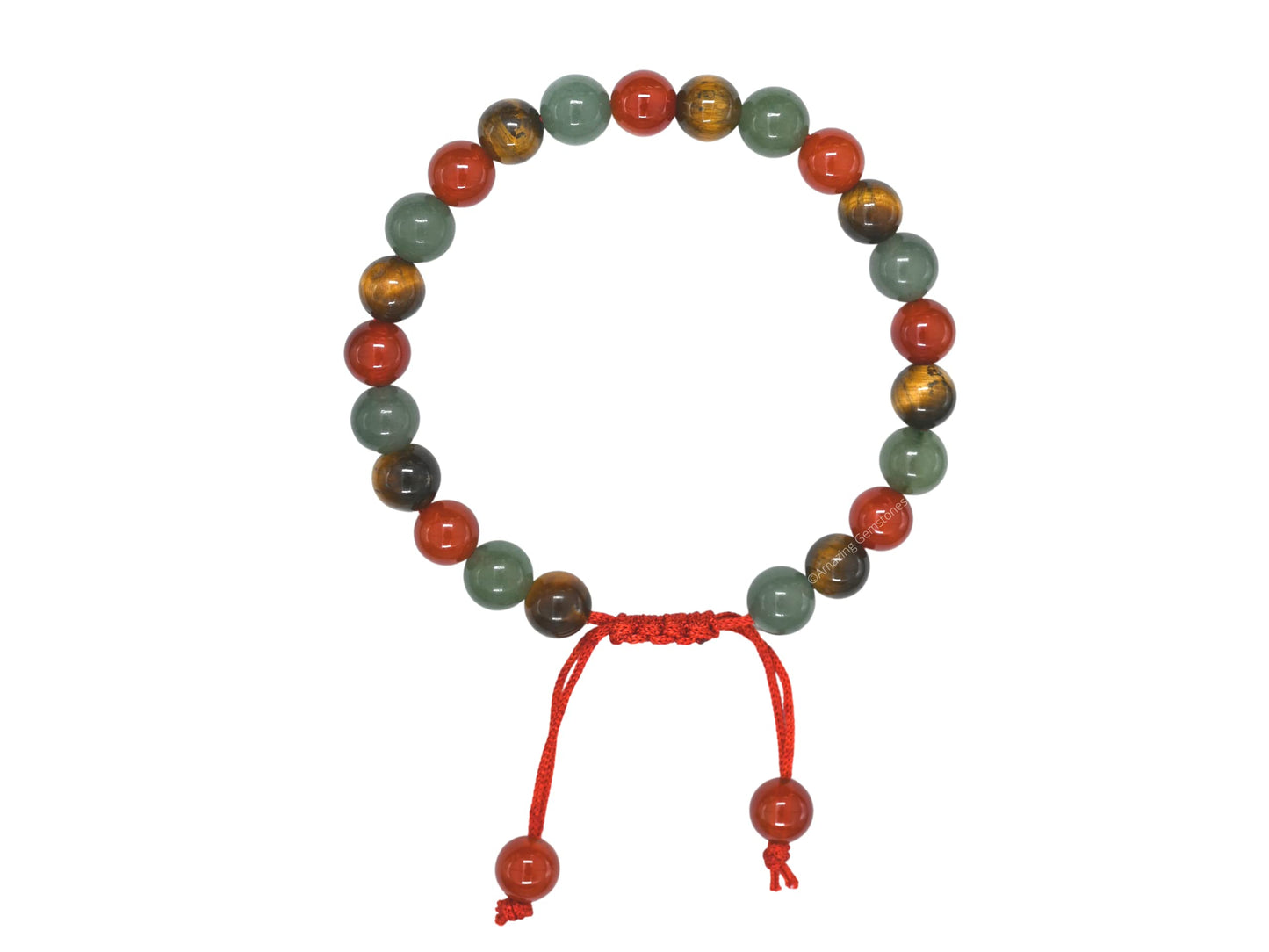 Amazing Gemstone Leo Zodiac Crystal Bracelet - Carnelian Tiger Eye Green Aventurine Birthstone Bracelets Women Men Healing Calming Anxiety Stress Relief Gifts (Adjustable)
