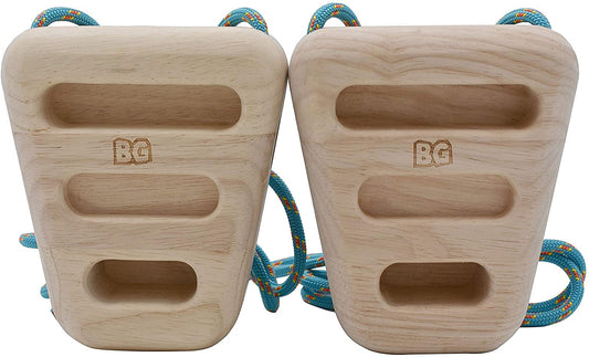 BG Climbing Wood Hangboard Rock Climbing Holds - Sturdy Hang Board for Climbers