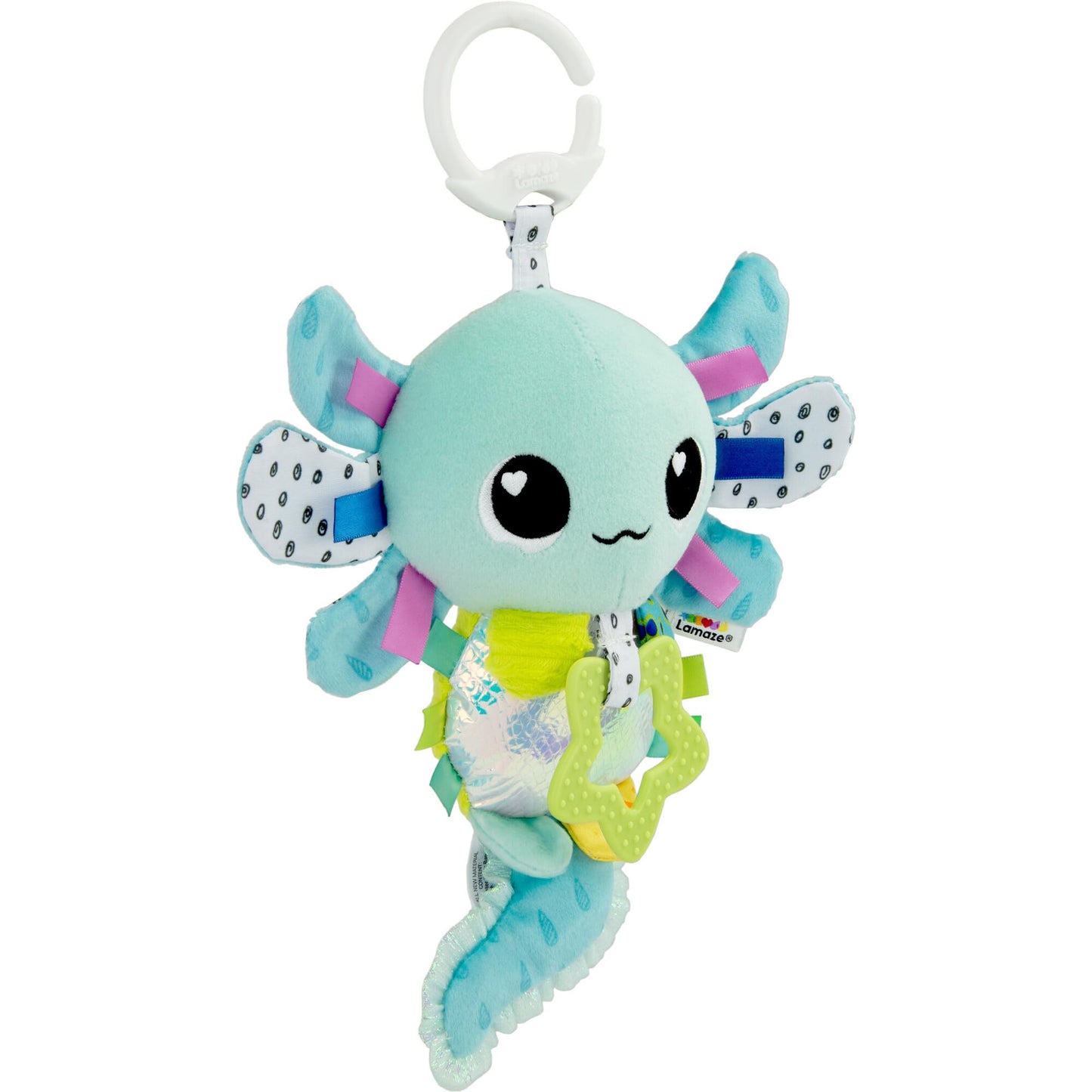 Lamaze Clip On Car Seat and Stroller Toy - Alise The Axolotl - Crinkle Car Seat Toys and Stroller Toys - Sensory Toys for Babies - Baby Gifts and Toddler Stocking Stuffers - Ages 0 Months and Up