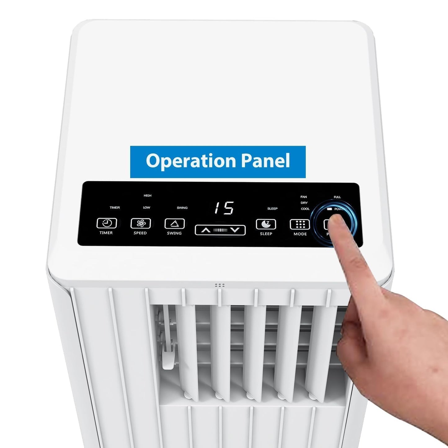 Portable Air Conditioner with 8,000 BTU Cooling Power – 3 Modes (Cool, Dehumidify, Fan) for Rooms Up to 350 Sq.Ft, Includes Remote, 24H Timer & Easy-Install Window Kit