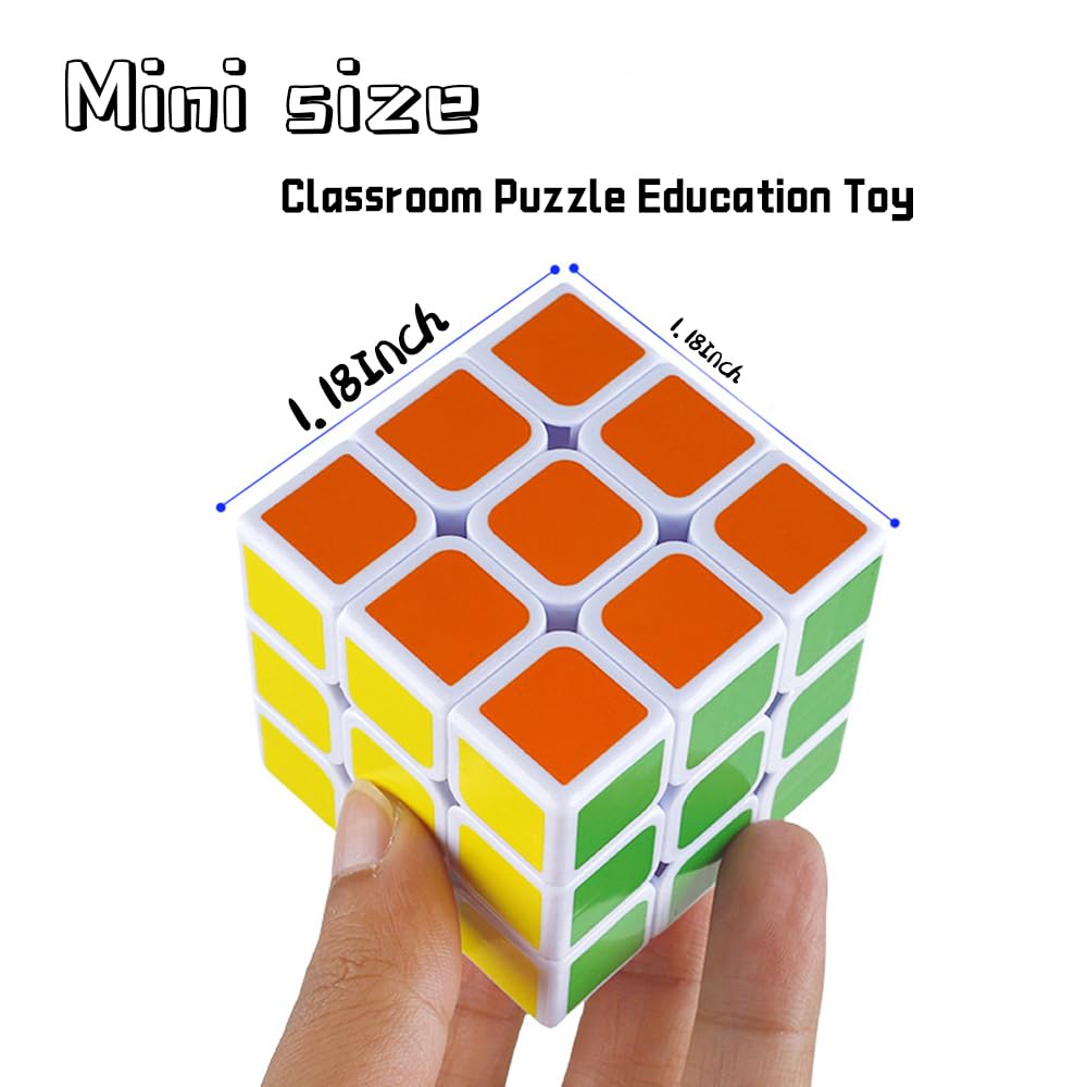 96 Pack Mini Cube Puzzle Party Favors for Kids, 1.18in 3x3 Magic Cube School Rewards & Classroom Prize for Students, Birthday Party Favors Easter Christmas Stocking Stuffers Gifts for Kids