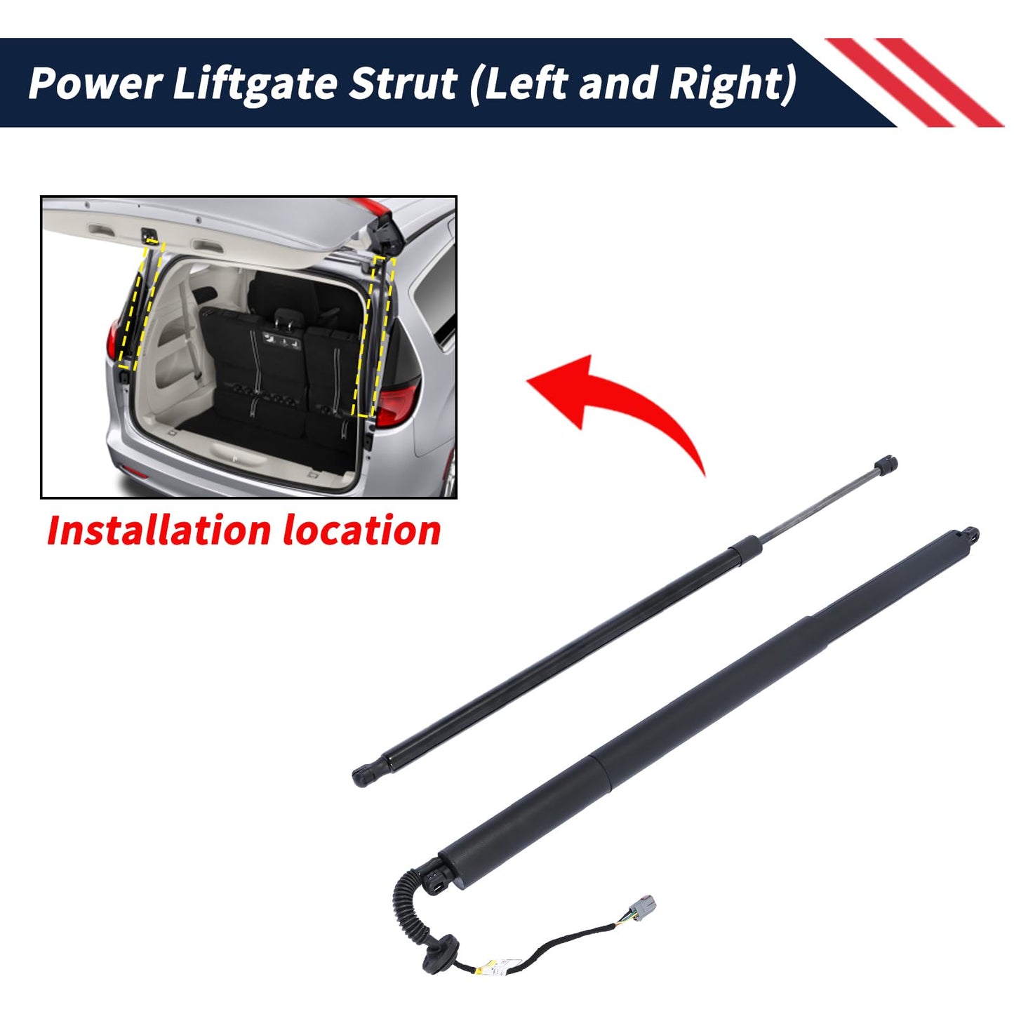 Promrmr 68230340AE 68230342AE Power Liftgate Strut (Left and Right) Fit for Chrysler Pacifica 2017 2018 2019 2020 Electric Tailgate Strut