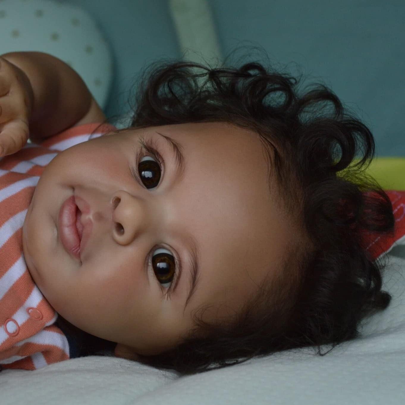kgniess me Lifelike Reborn Baby Dolls Black Girls Anthony Reborn Doll Girls 21-Inch Soft Body Realistic African American Newborn Baby Doll Real Life Baby Dolls Gift Box Toys for Kids Age 3+