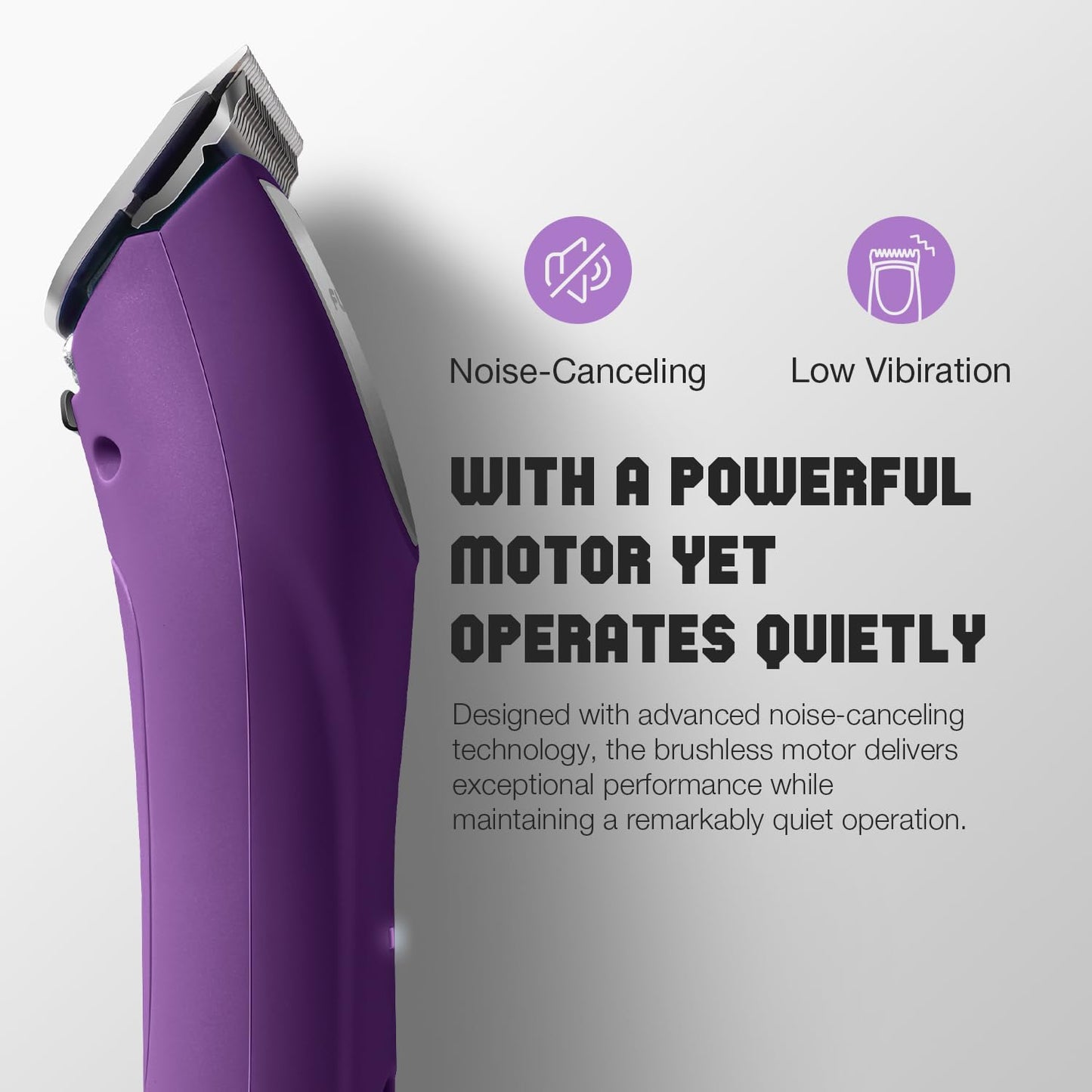FuzzyFix Professional Dog Clippers for Grooming - 2 Speed Detachable Blade Pet Grooming Kit for Thick Curly Matted Coats - Low Noise Heavy Duty Cordless Hair Trimmer for Animal Pet Horse