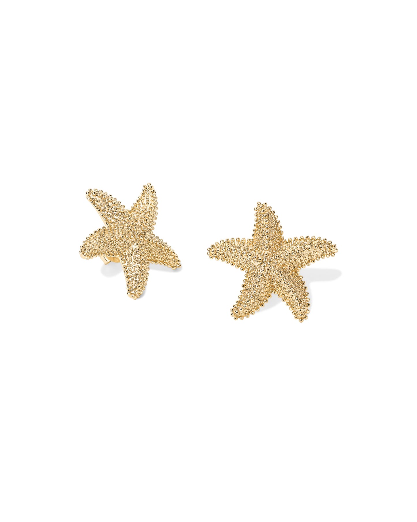 PAVOI 14K Yellow Gold Plated 925 Sterling Silver Posts Starfish Statement Earrings for Women | Chunky Ocean Starfish Stud Earrings | Hypoallergenic Jewelry