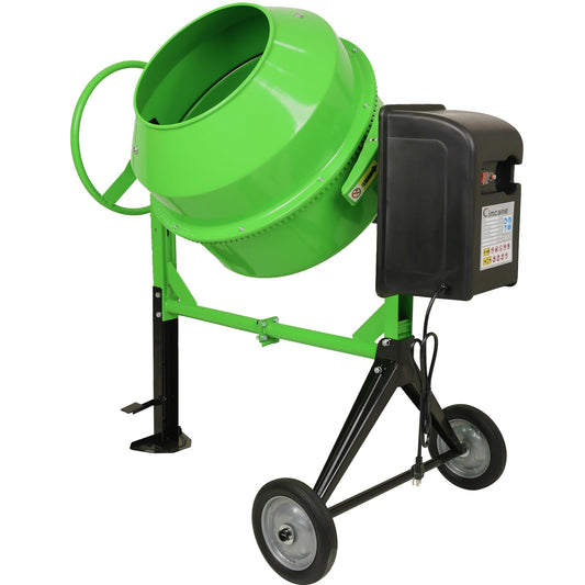 Cimcame Concrete Mixer 5.7 Cu Ft Portable Wheelbarrow Electric Cement Mixing Machine for Stucco Mortar Seeds