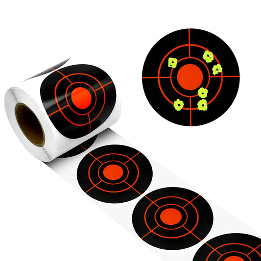 Shooting Targets, 3" Splatter Targets Stickers 250 Pcs Self Adhesive Target for Shooting Range Reactive Paper Gun Target for Airsoft, Rifle, Pistol Shooting Practice, Red