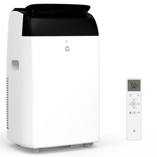 GarveeTech 14,000 BTU Portable Air Conditioner with Dehumidifier & Fan, Quiet Portable AC Units for Rooms, Remote, Timer, Auto Swing, Room Air Conditioner Cools Up to 750 Sq.Ft., Black Top
