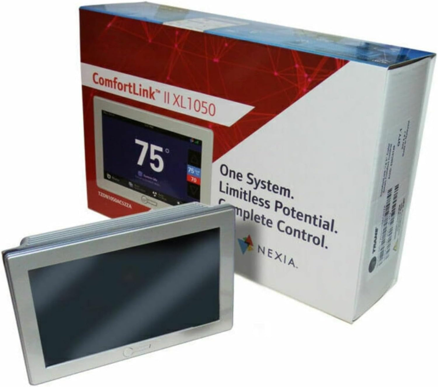 Trane XL1050 ComfortLink Wi-Fi Smart Thermostat – Model TZON1050AC52ZC Built-in Humidity Sensor with Zoning Control & 7" high Definition Color Touchscreen Compatible with Variable Speed Systems