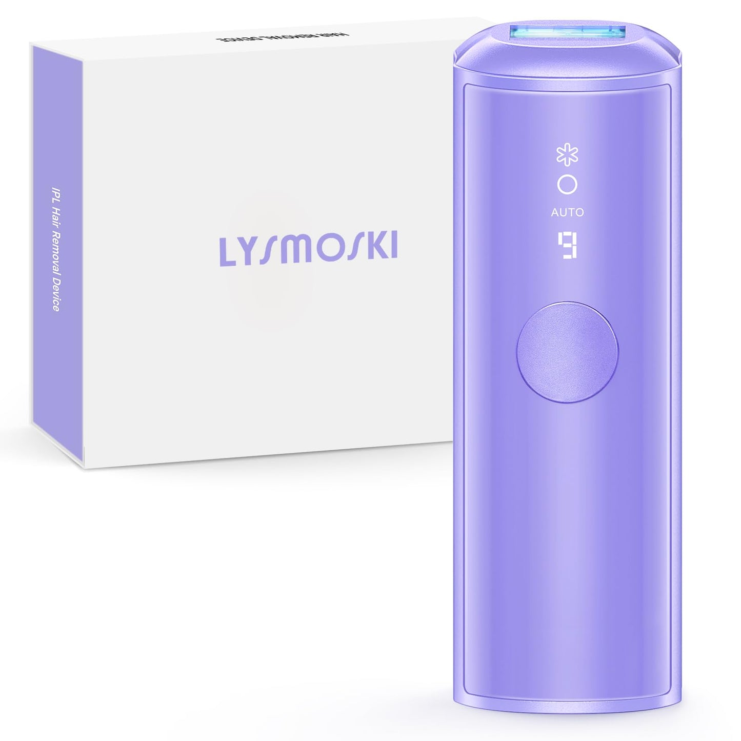 LYSMOSKI IPL Laser Hair Removal Device with Sapphire Ice-Cooling Technology for Women & Men, Painless & Long-Lasting Hair Remover for Full Body Use at Home, Safe on Face, Bikini Line, Armpits, Purple